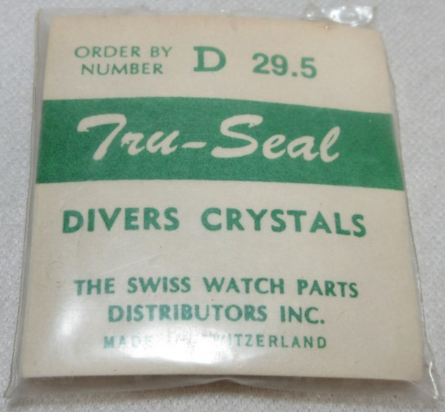 TRU SEAL DIVERS ROUND WATCH CRYSTAL D 29.5 WATERPROOF REPLACEMENT PART #443