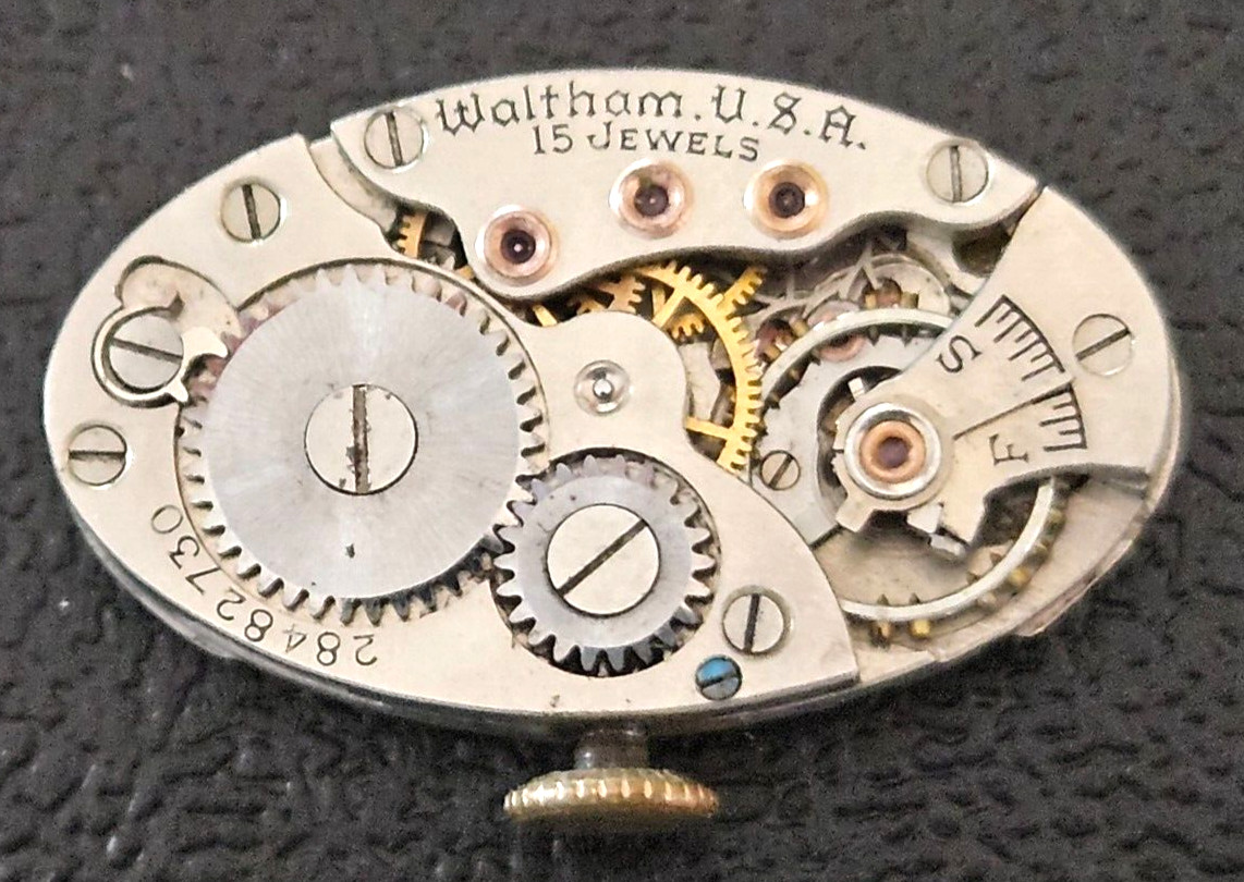 1935 WALTHAM 665 6.5L 15J WATCH MOVEMENT (BALANCE RUNS WITH ROTATION) LOT.125