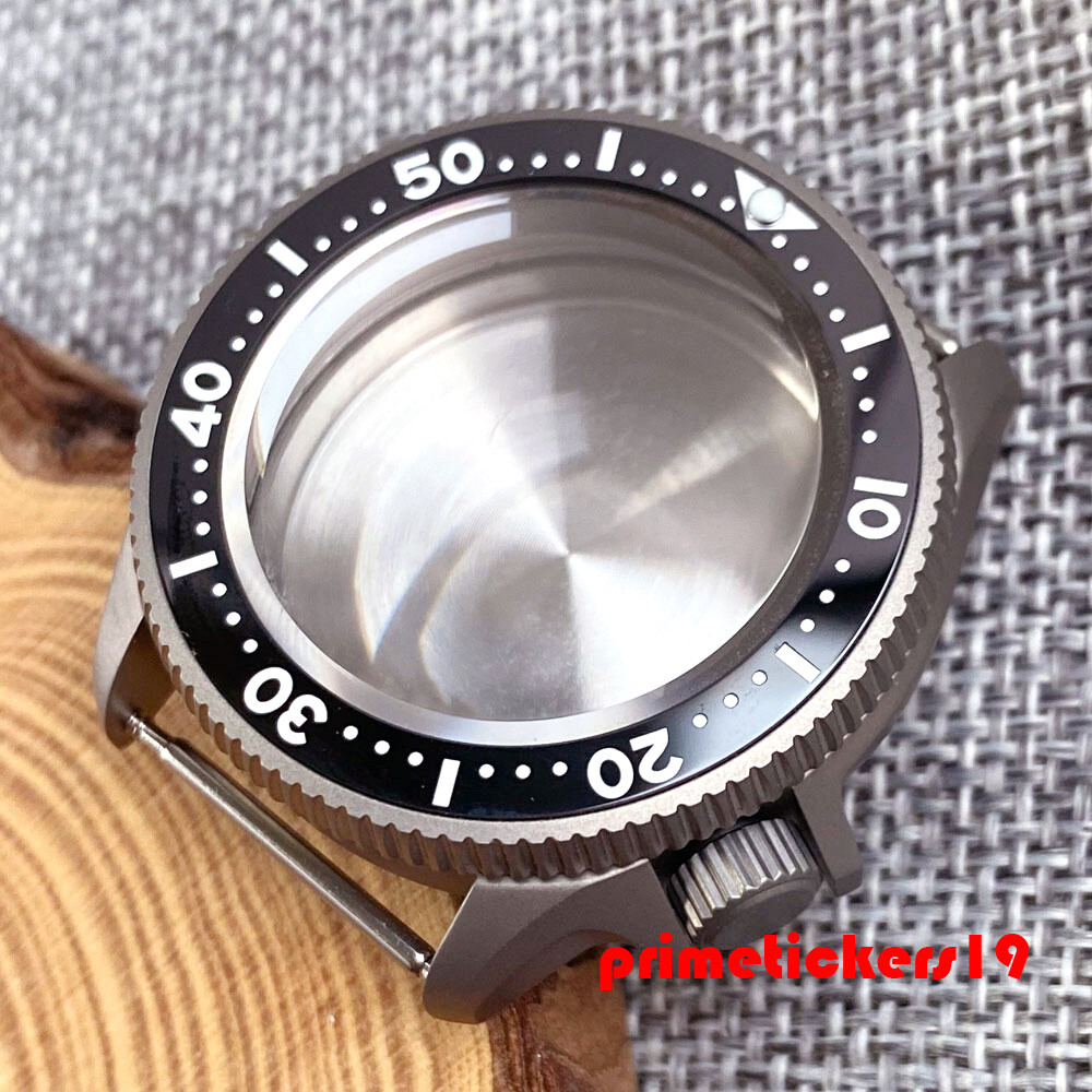 Titanium 37mm Dive Watch Case 3.8 Crown Sapphire 120 Click Bezel Fit NH35 PT5000