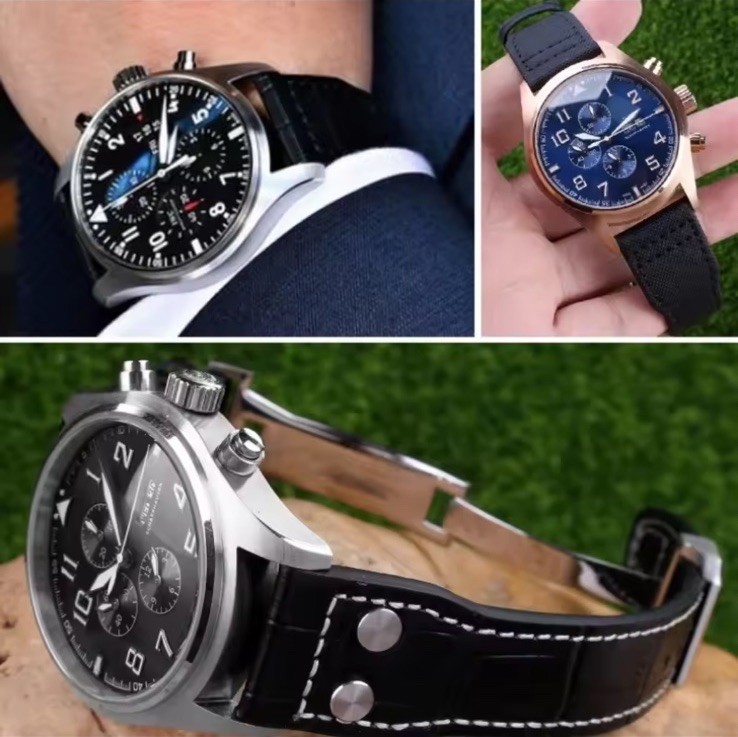 Genuine Leather Watch Strap 20mm 22mm For Big Pilot Portugieser With Buckle