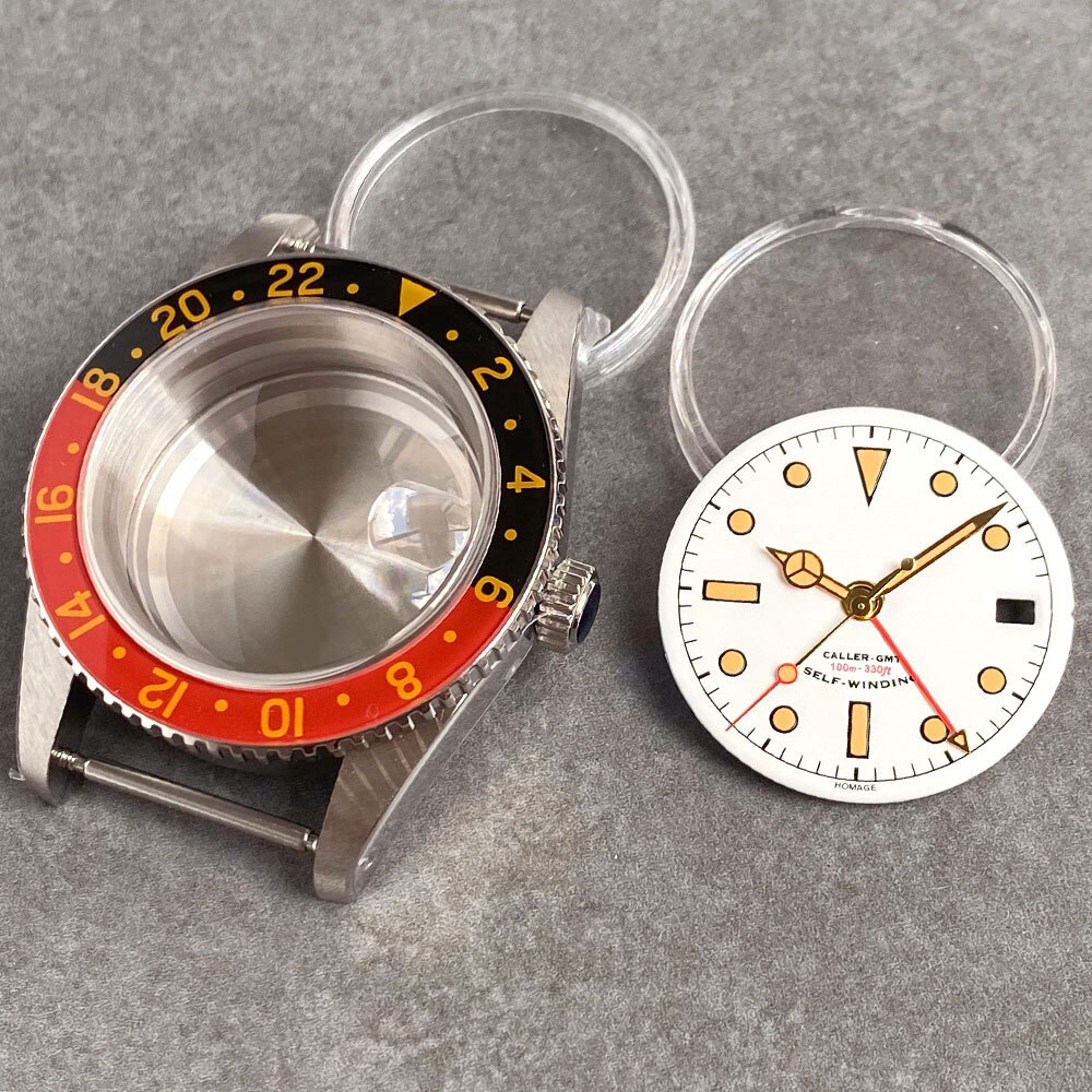 Vintage 38mm 200M Dive Watch Case Black Dial Fit NH34 NH35 Sapphire 120 Click