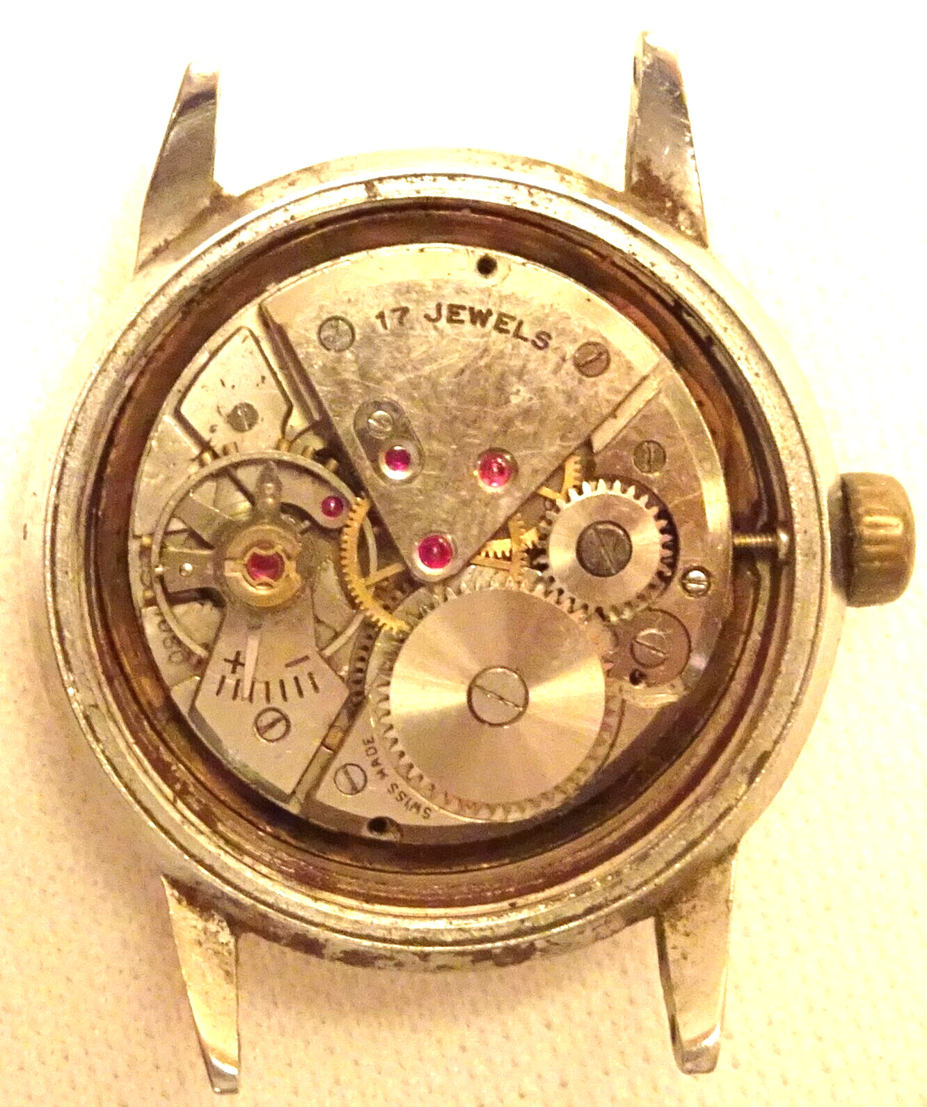 Altus Wristwatch Movement 17J Men’s Vintage Parts or Repair