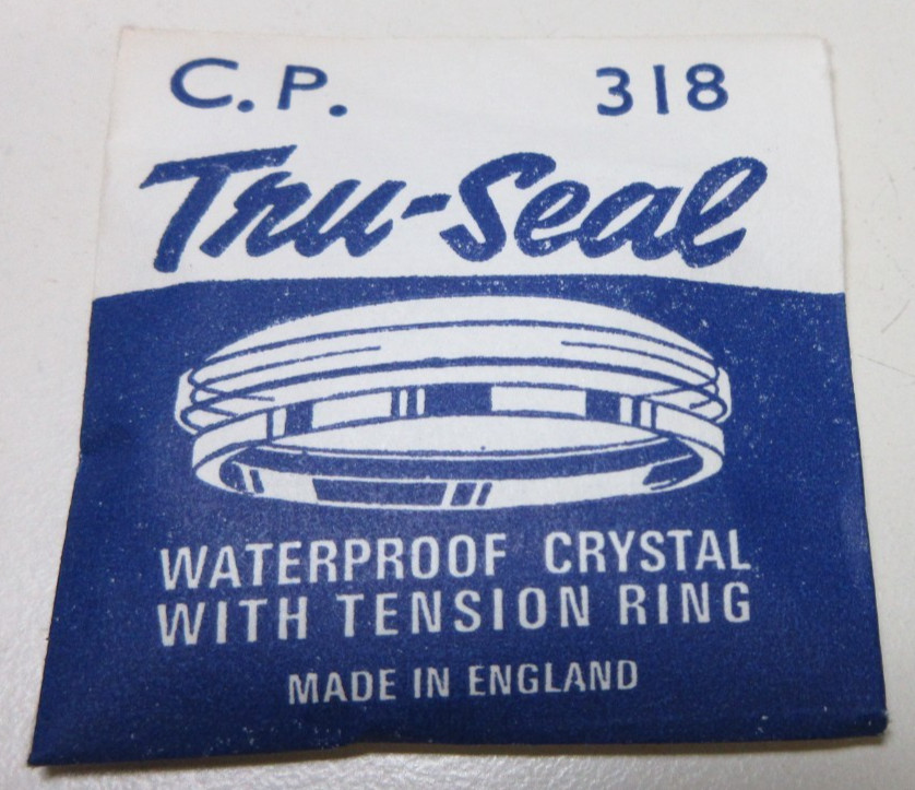 TRU SEAL ROUND WATCH CRYSTAL CP 318 WATERPROOF WATCHMAKER REPLACEMENT PART #352