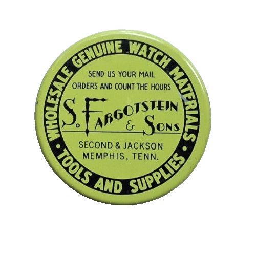 S. Fargotstein & Sons Vintage Watch Parts Tin Advertising litho 38MM