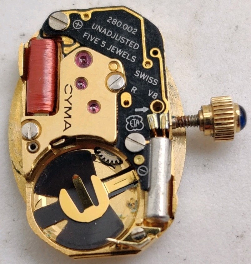 Cyma ETA Cal. 280.002 Swiss quartz watch movement Works