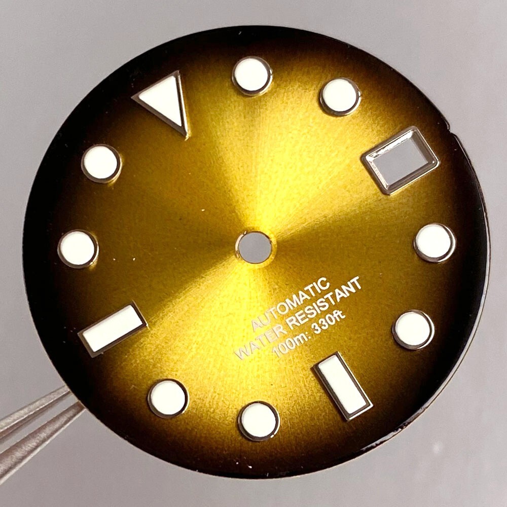 Nologo Gradient Sunburst 29MM Watch Dial Face Set Fit for NH35 NH36 NH72Movement