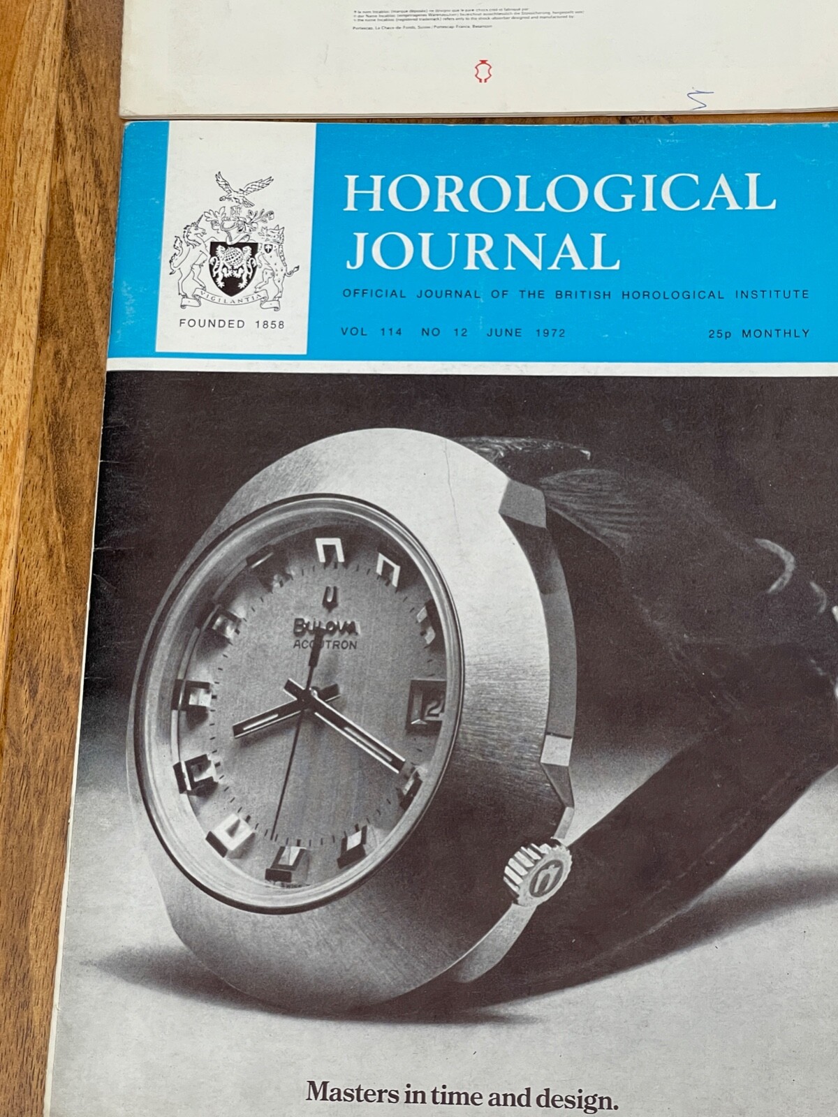 Job Lot Of 8 Vintage Horological Journals From 1972