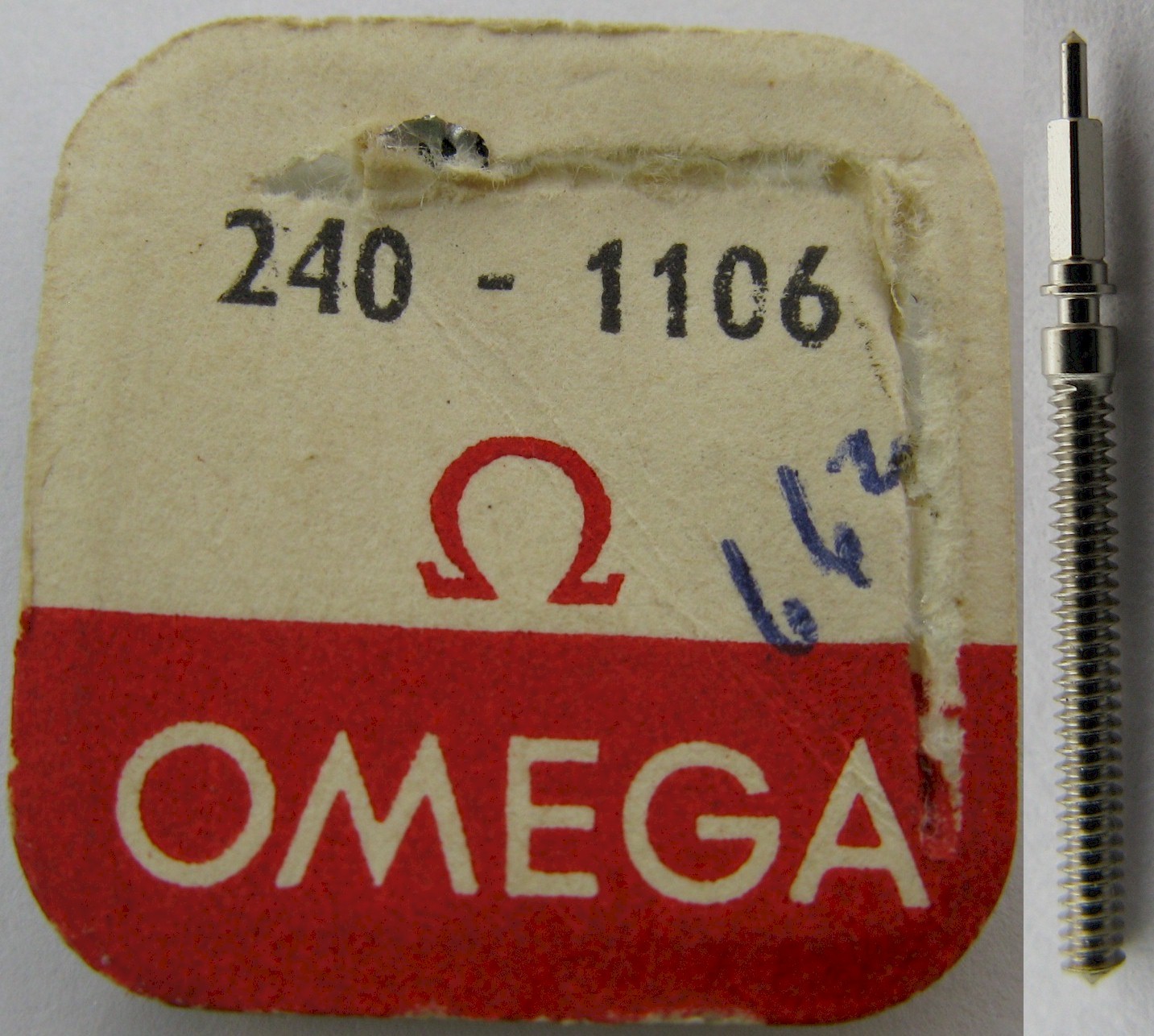 vintage Omega watch part movement : caliber 240 winding stem