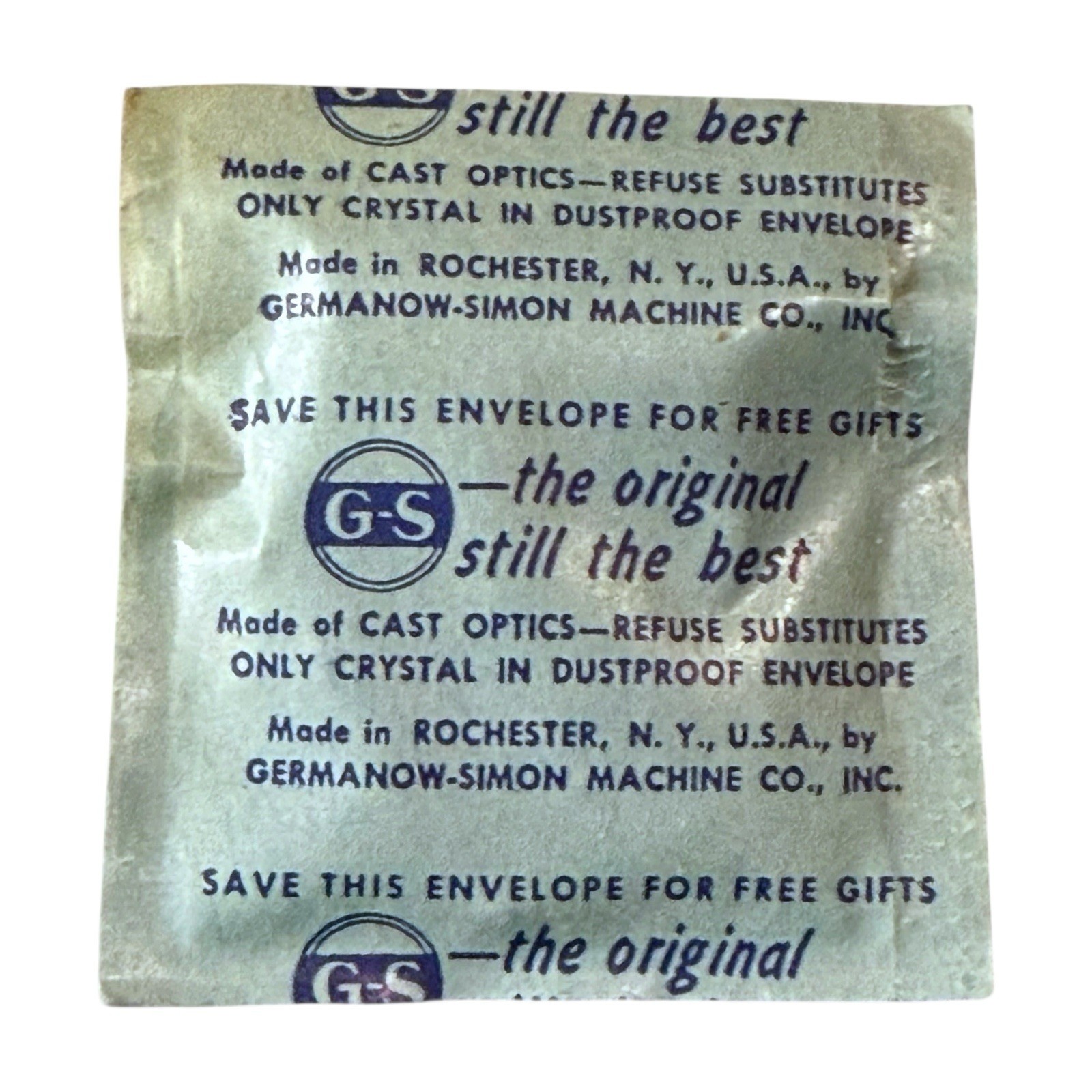 NOS Germanow-Simon Star Crystal CMY298-10 SEAL TEAR FOR PARTS 26.2mm x 22.8mm