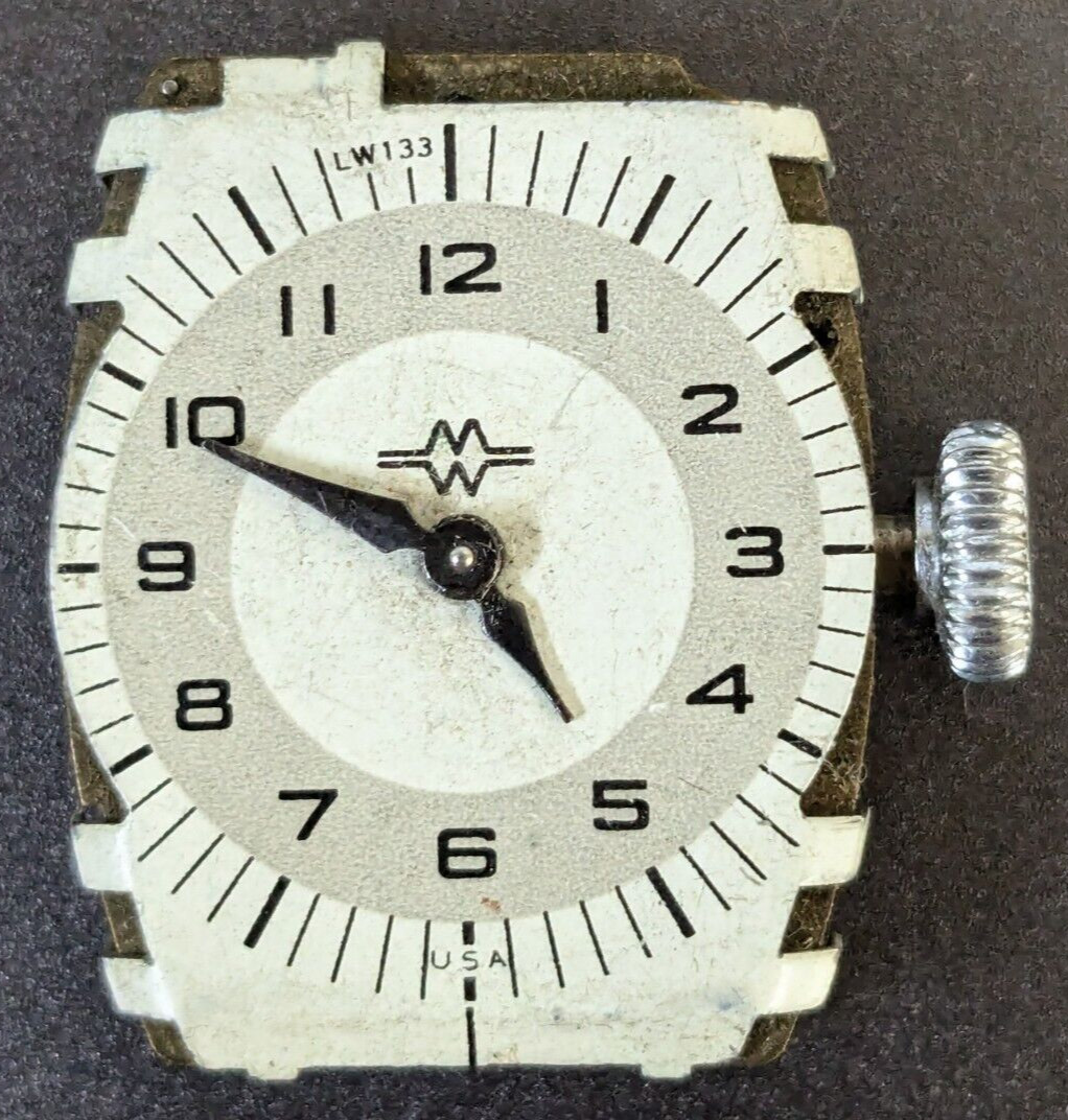 E. Ingraham Company Watch Movement with Dial For Parts Or Repair – Non Running