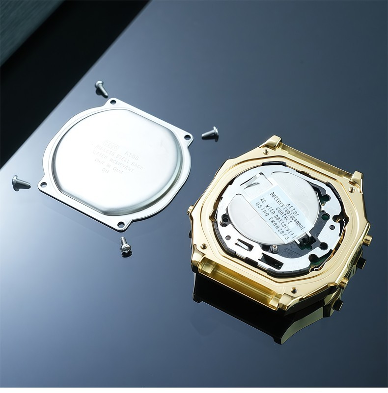 For Casio 3289 A-168 Stainless Steel Watch Case Modified A168 Metal Watch Strap