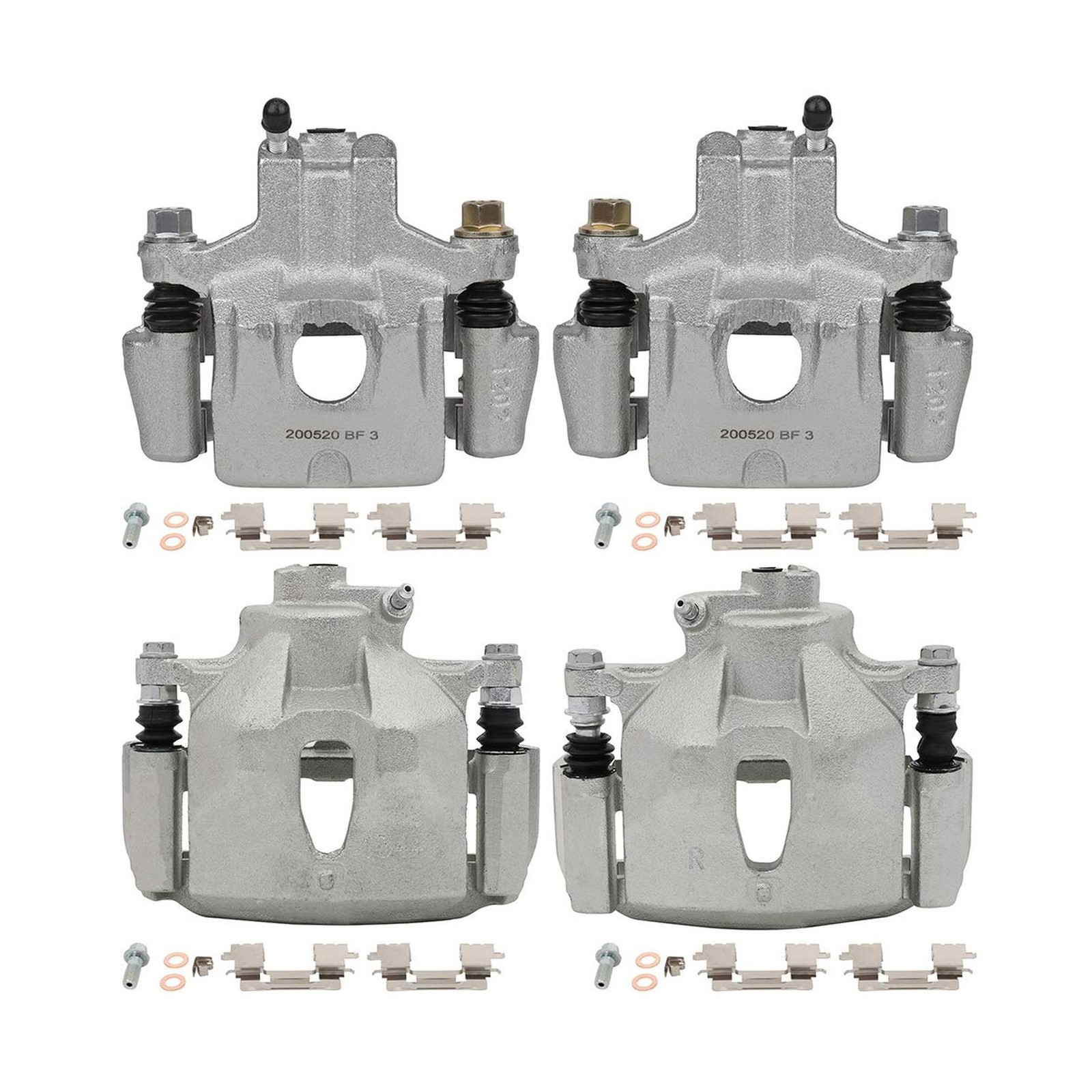 cciyu 19B2714 19B2715 19B2697 19B2696 Front & Rear Disc Brake Calipers w/Brac…