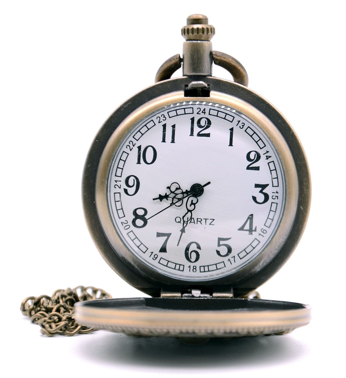 Ddjbdb Mens Pocket Watches with Fob Chain&Necklace Chain Pocket Watch Box Qua…