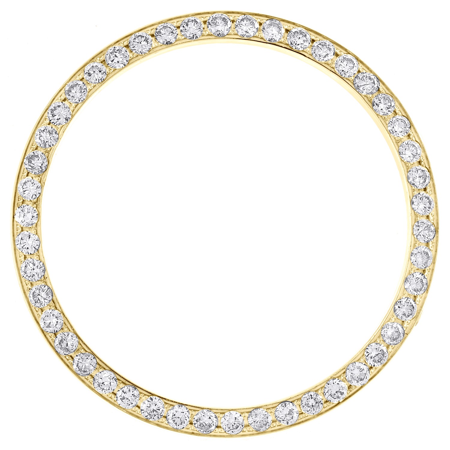 10K Yellow Gold Custom Diamond Bezel For Rolex Day-Date Fits 36mm Watch 1.65 CT.