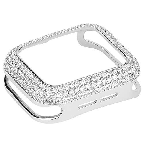 Bling Rhinestone Case Bezel Cover for Apple Watch 42mm 46mm Silver