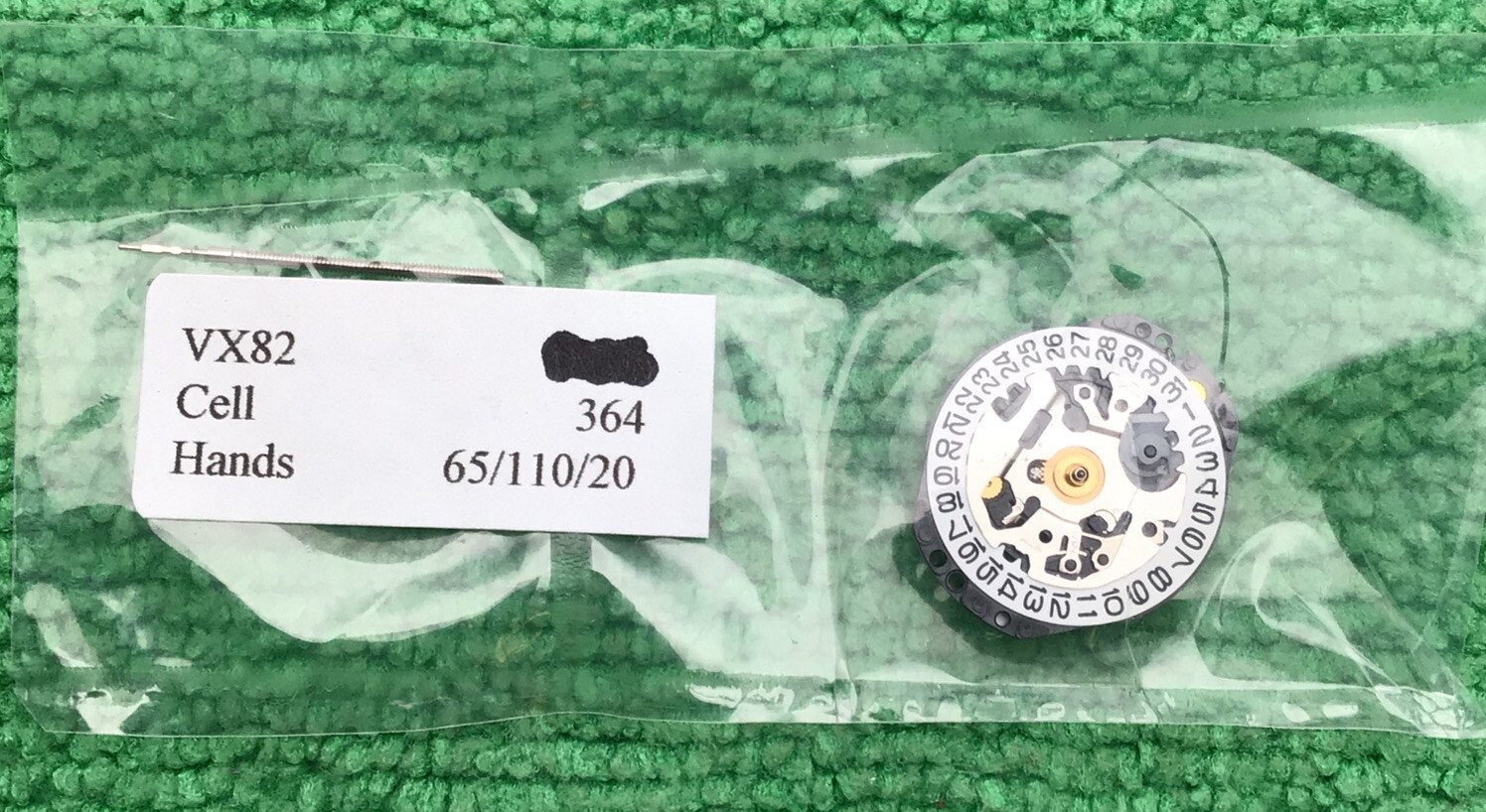 SEIKO VX82 Replacement Japan Movement With Stem, Date At 3, NOS