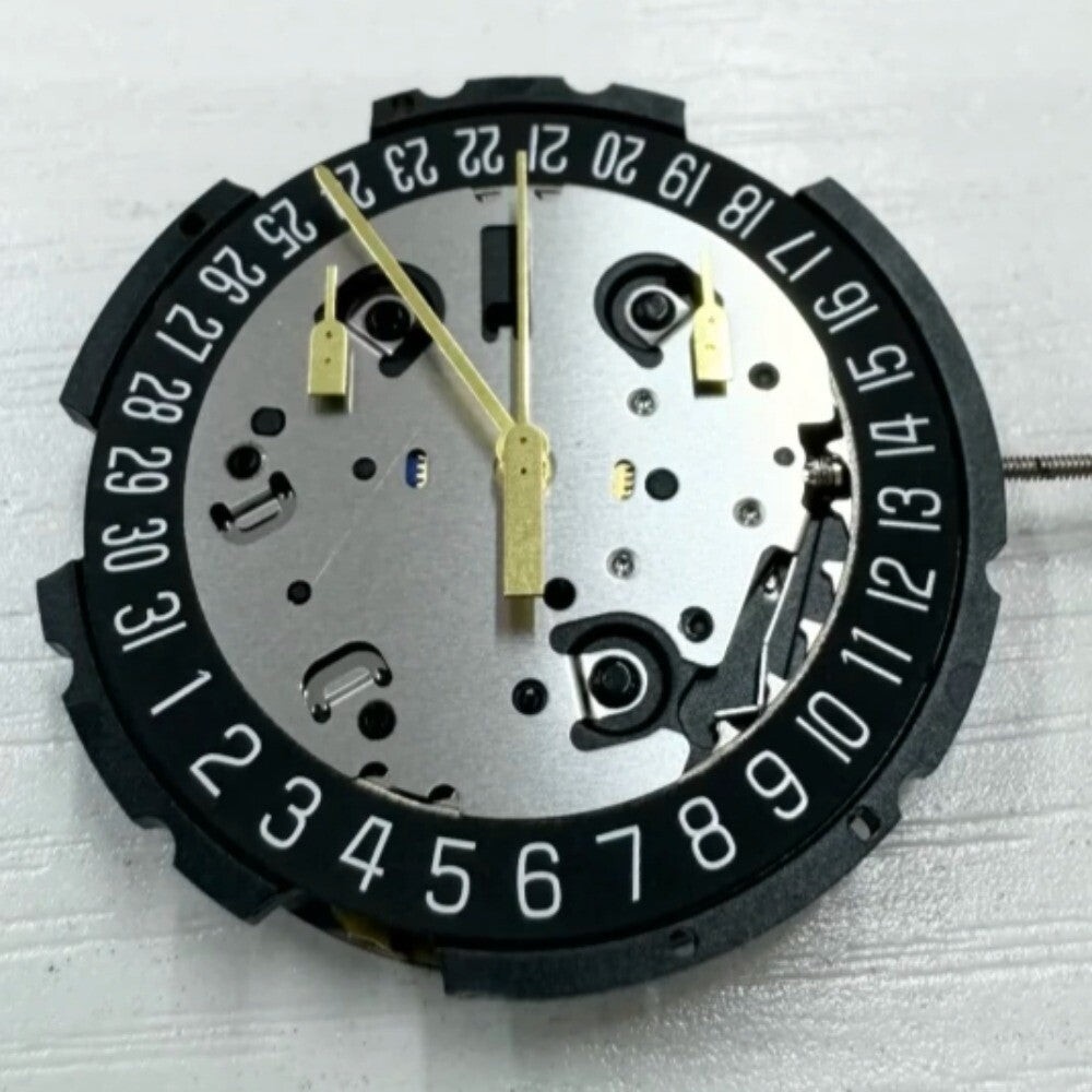 Swiss ETA G10.212 Black Quartz Movement 3 Hands Date at 6 Replaces G10.211
