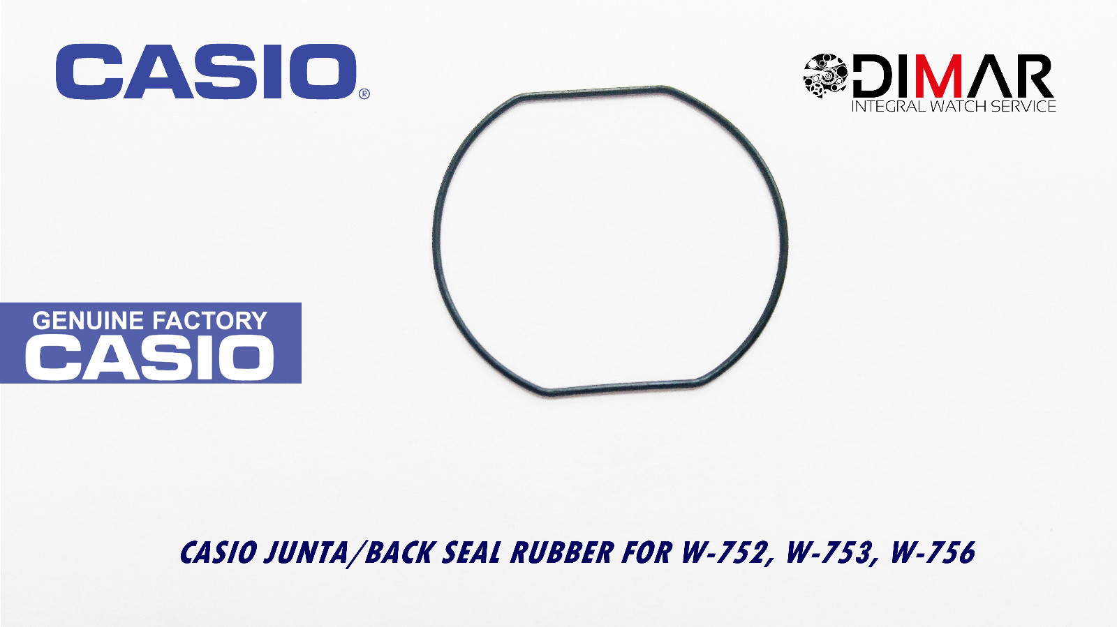 CASIO JUNTA/ BACK SEAL RUBBER, PARA W-752, W-753, W-756