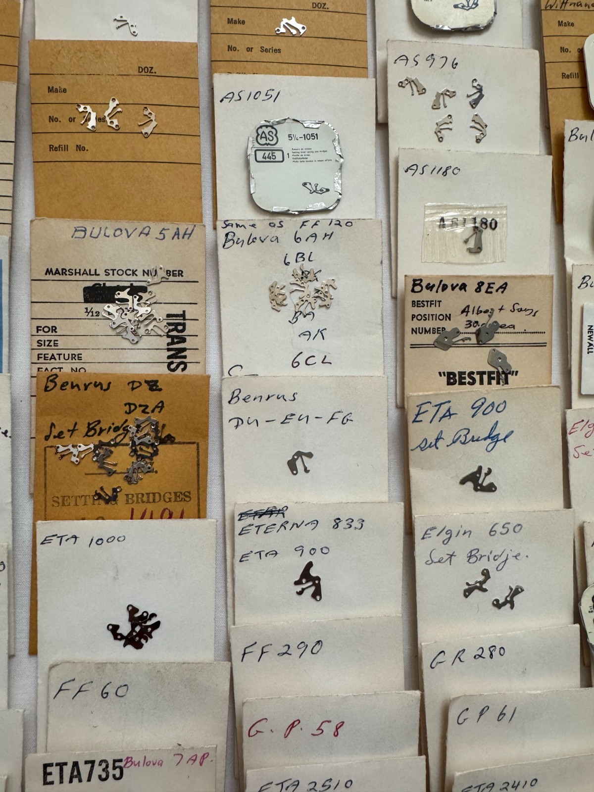 More than hundred Set Bridges Lot for most popular watches.