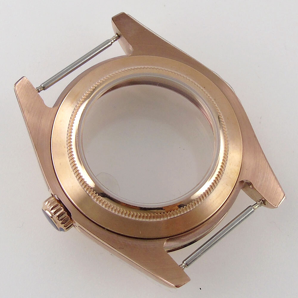 Rose golden 36mm 39MM sapphire glass Watch Case fit eta 2836 8215 NH35 NH36