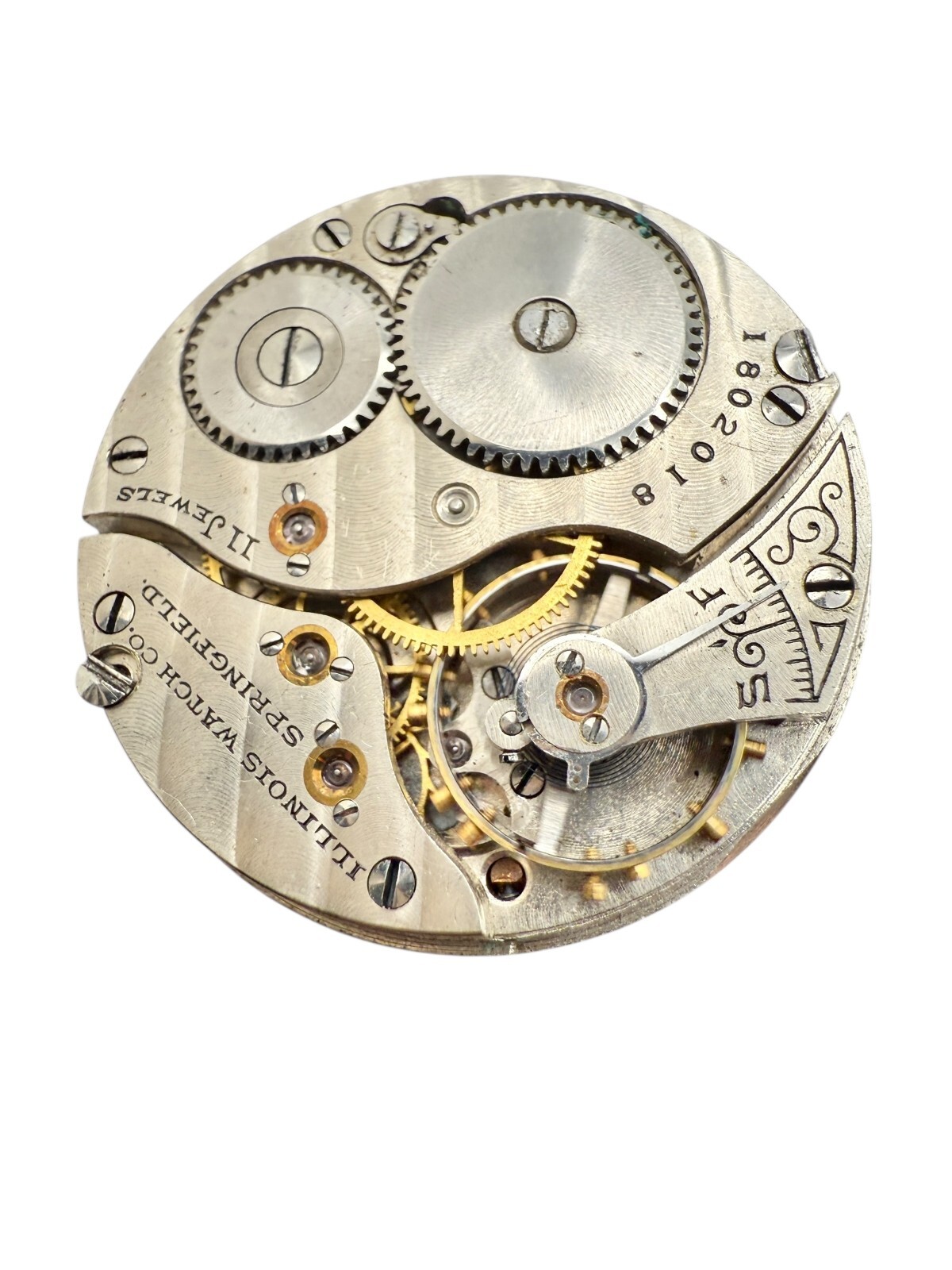 Running Antique 1905 0s 11j Illinois Grade 33 Pocket Watch Movement