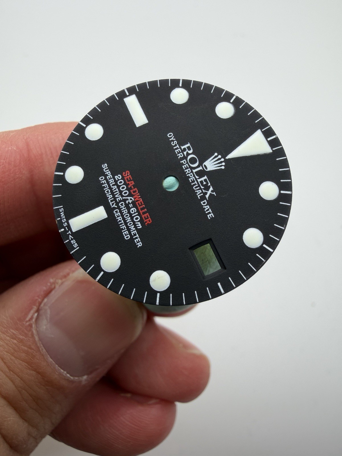 FACTORY Rolex RED 1665 SeaDweller Luminova Matte Dial Marked Tritium Dial RARE