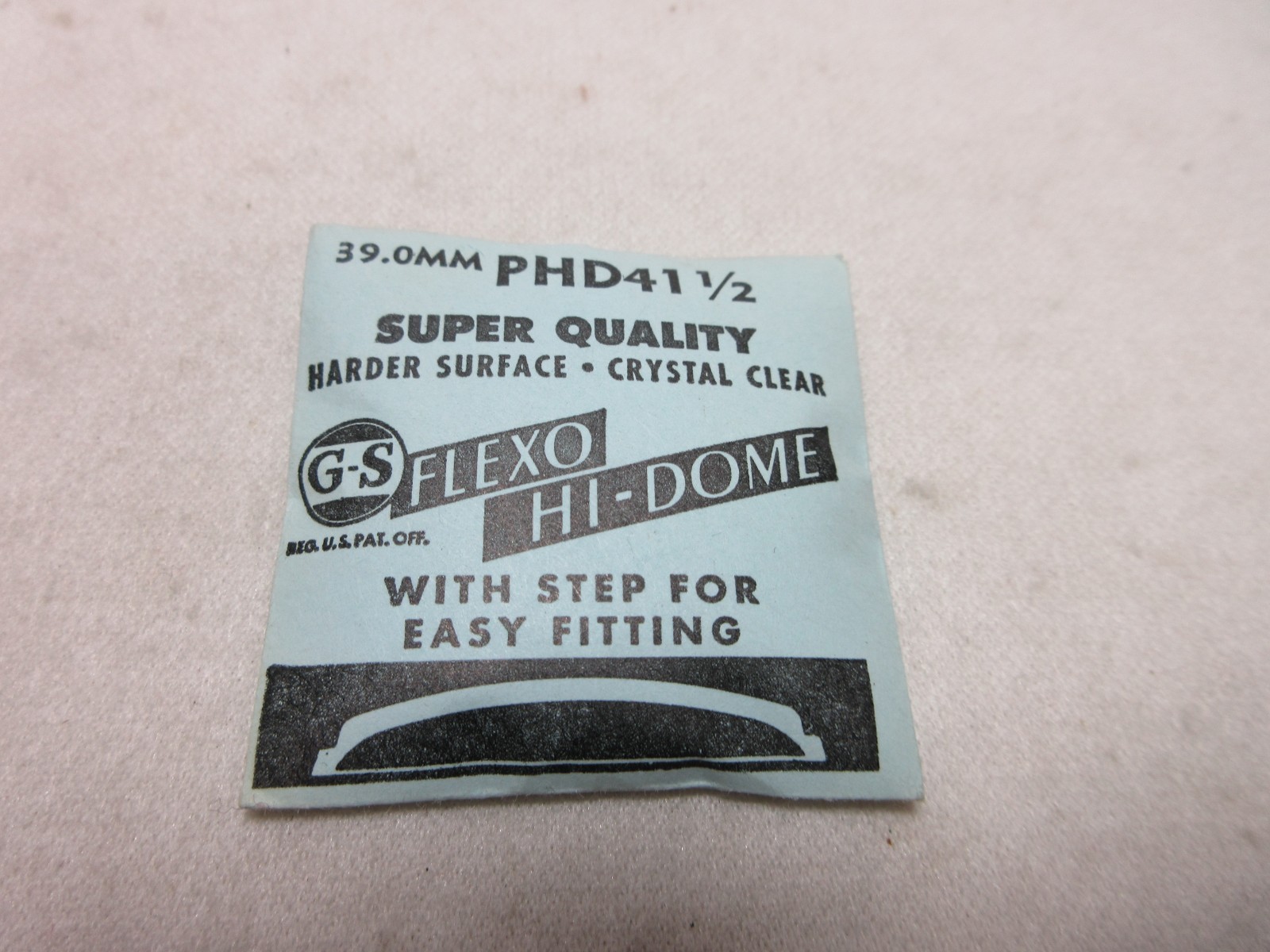 GS FLEXO HI DOME WATCH CRYSTAL REPLACEMENT PART 39.0 MM WATCHMAKER PHD41 1/2 #98