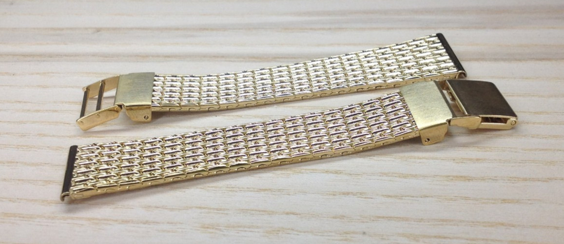 Seiko Gold Plated Stainless Steel Watch Band / Strap – 19mm – Genuine – B1695A