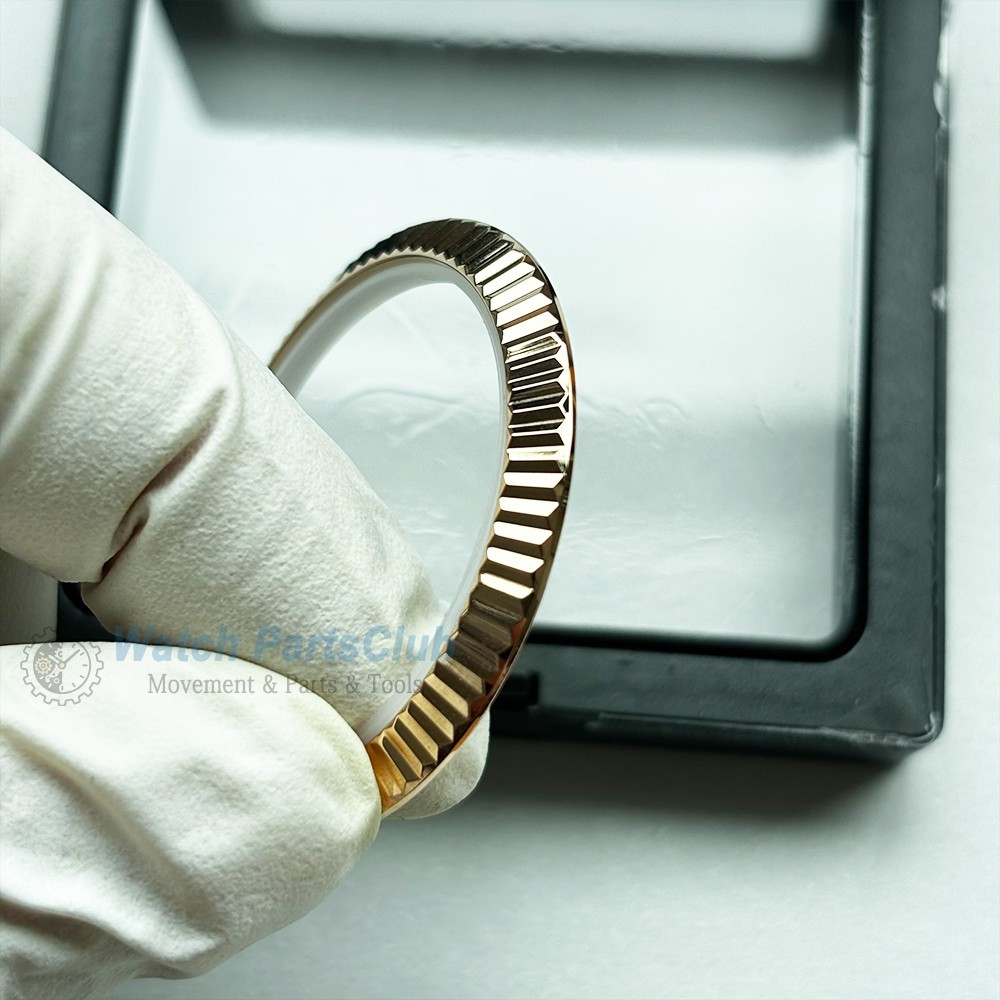 Fluted Watch Bezel Insert Ring For Datejust 41MM Rosegold Watch Parts