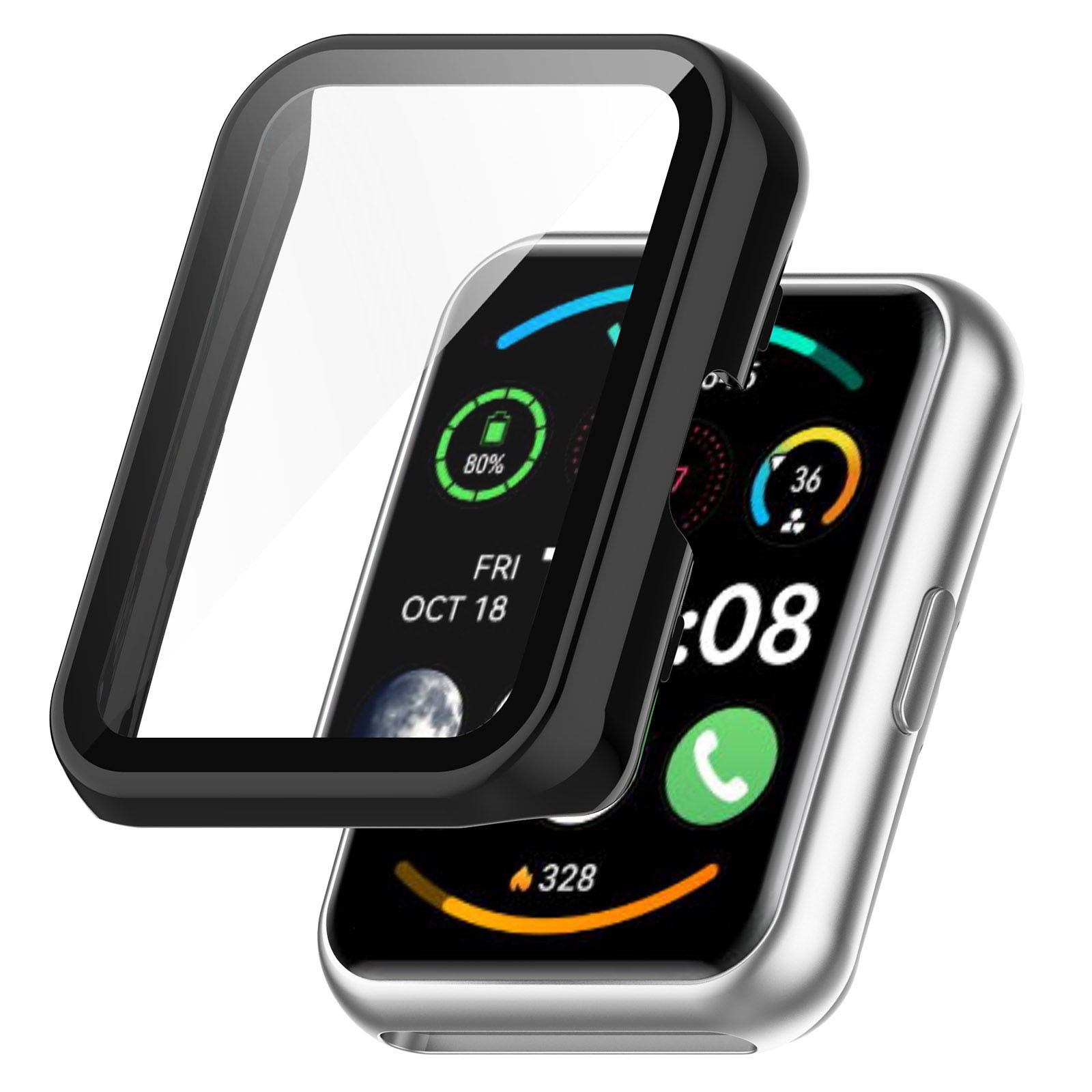 PC+Tempered Film Protective Case for Huawei Watch Fit Special Edition (B39)