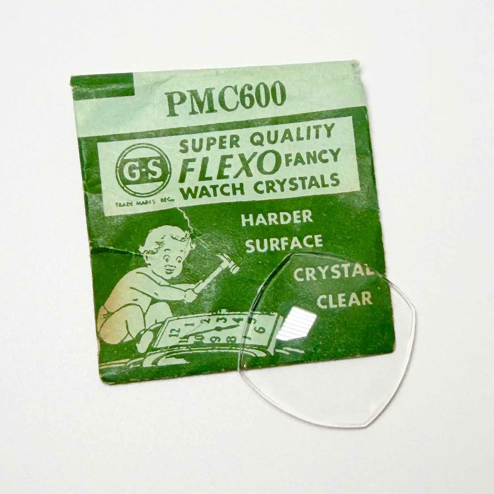 Curved Square – G-S Flexo Acrylic Watch Crystals – New Old Stock