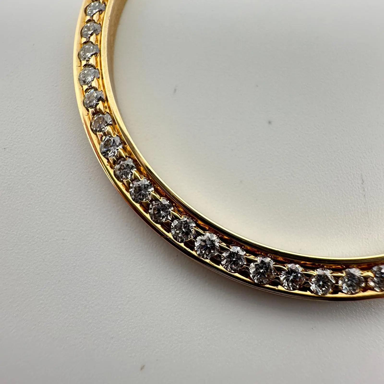 Custom 36mm 14K Yellow Gold 1 Ct Diamond Bezel For Datejust Model.