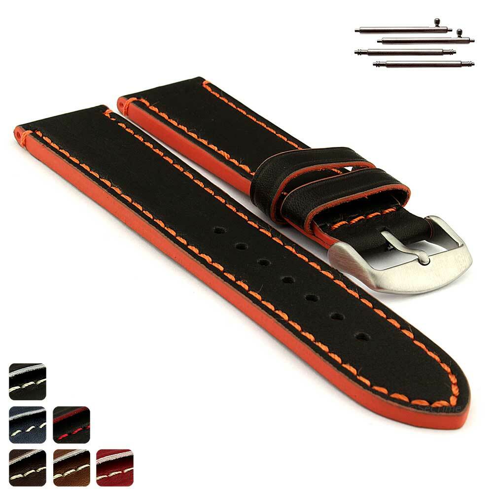 Men’s Genuine Leather Watch Strap Band Spring Bars 18 20 22 24 PORTO MM