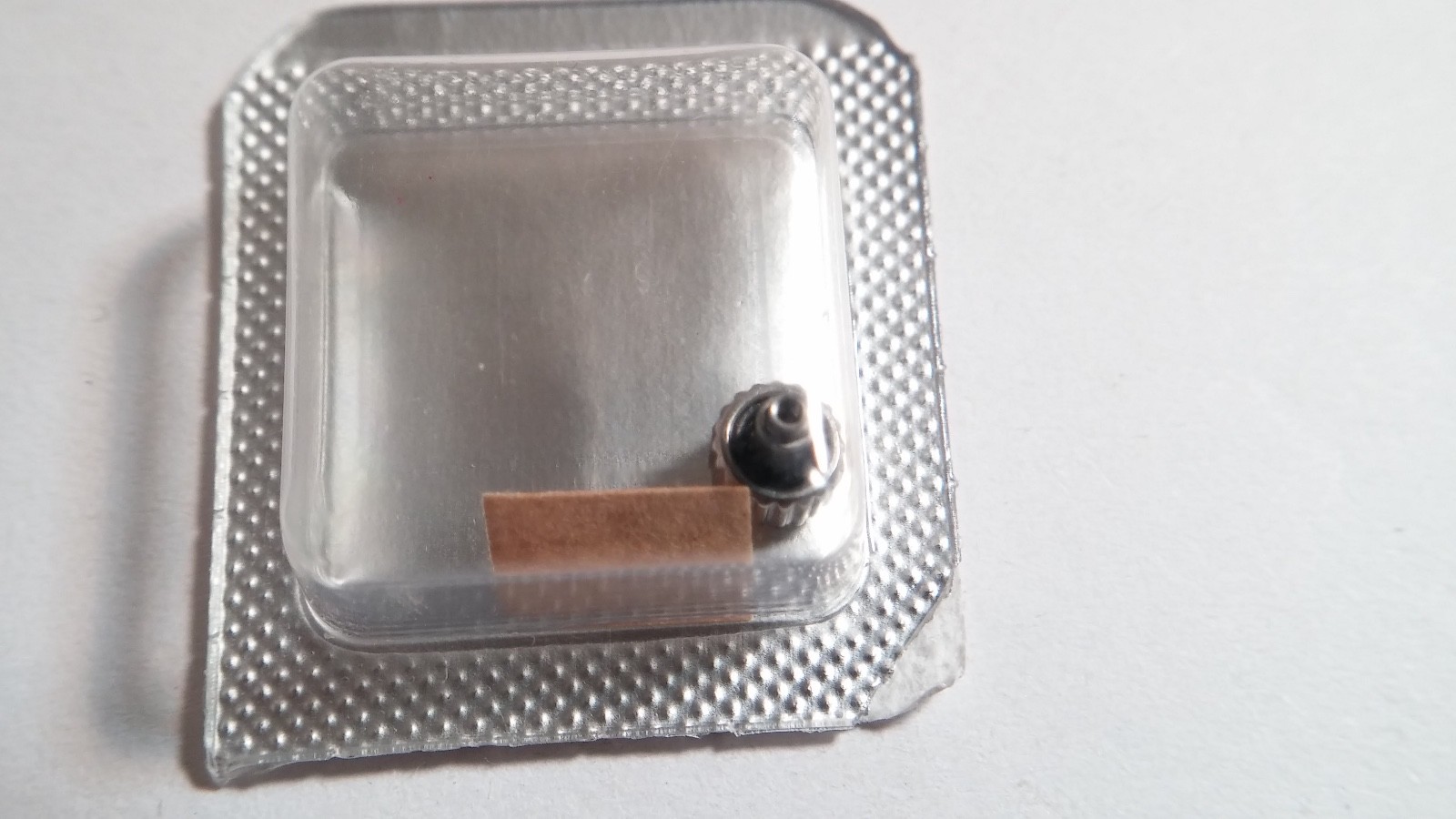 Tag Heuer WHITE screwdown crown 4.4mm x3.4 M0.9 Tag-32. NEW sealed