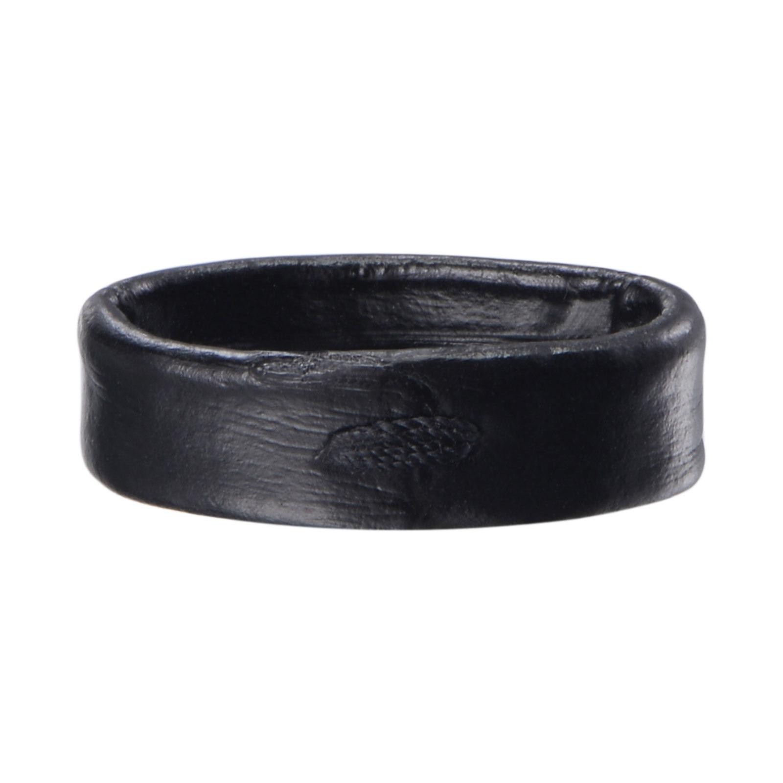 PU Leather Loops Retaining Ring Keeper for 16mm Width Watch Band, Black 2 Pcs