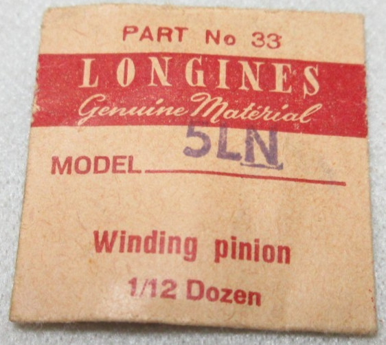 LONGINES WATCH WINDING PINION #33 MODEL 5LN REPLACEMENT REPAIR PART #77