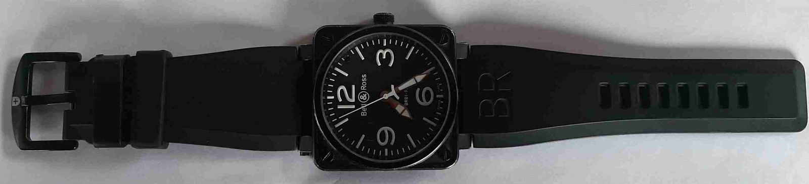 BELL & ROSS BR01-92 Military Gold & Steel Watch. Ref: BR01-92-S/R-701