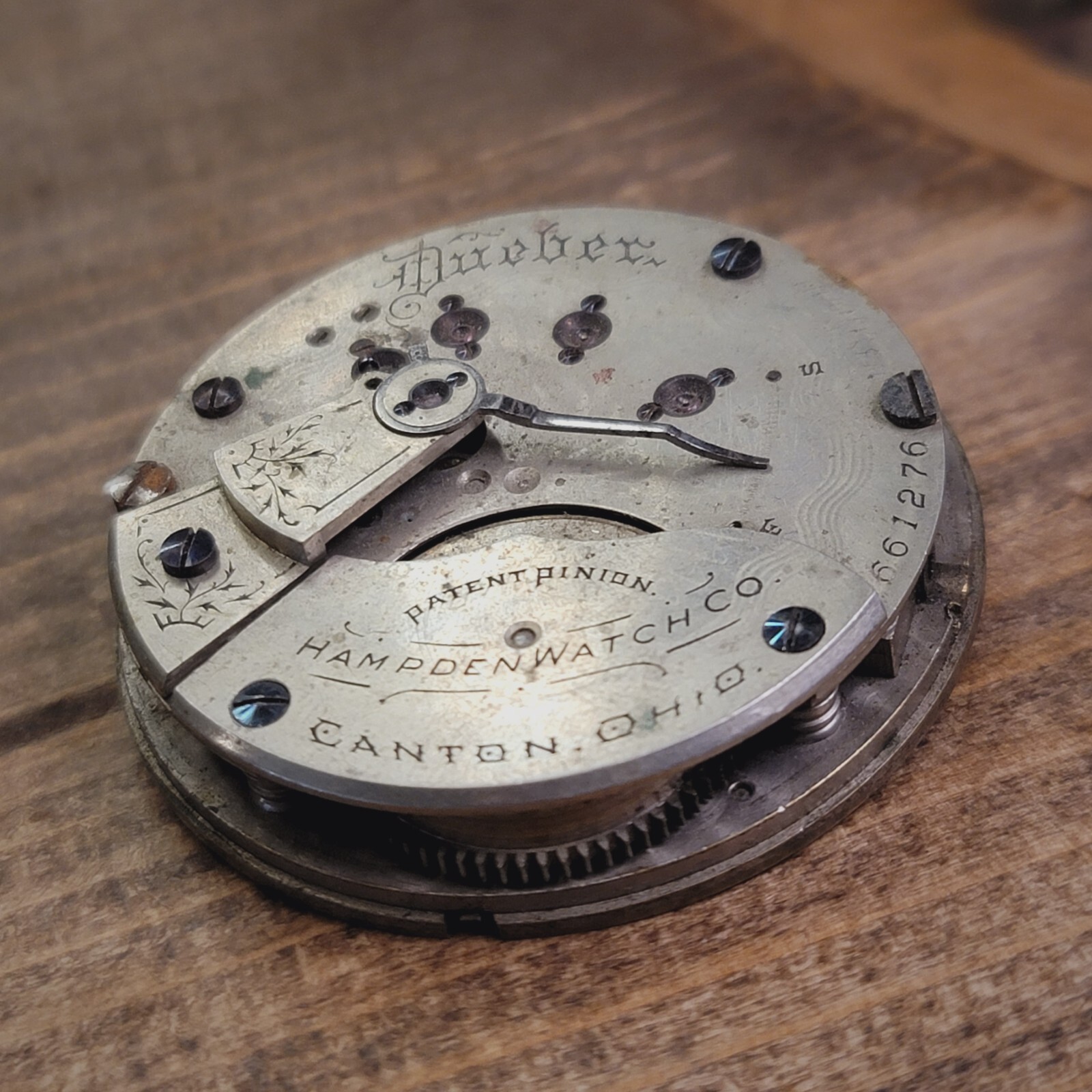 Antique Dueber Hampton Watch Co. Movement #661276 Parts / Repair 45.5mm