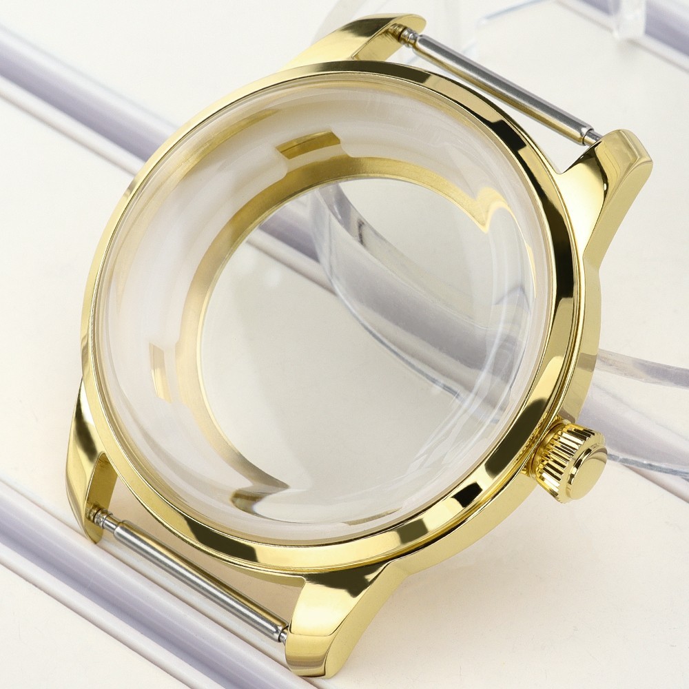 Gold 316L Watch Case 33mm/40.6mm For Seiko NH34 NH35 NH36 NH38 Movement