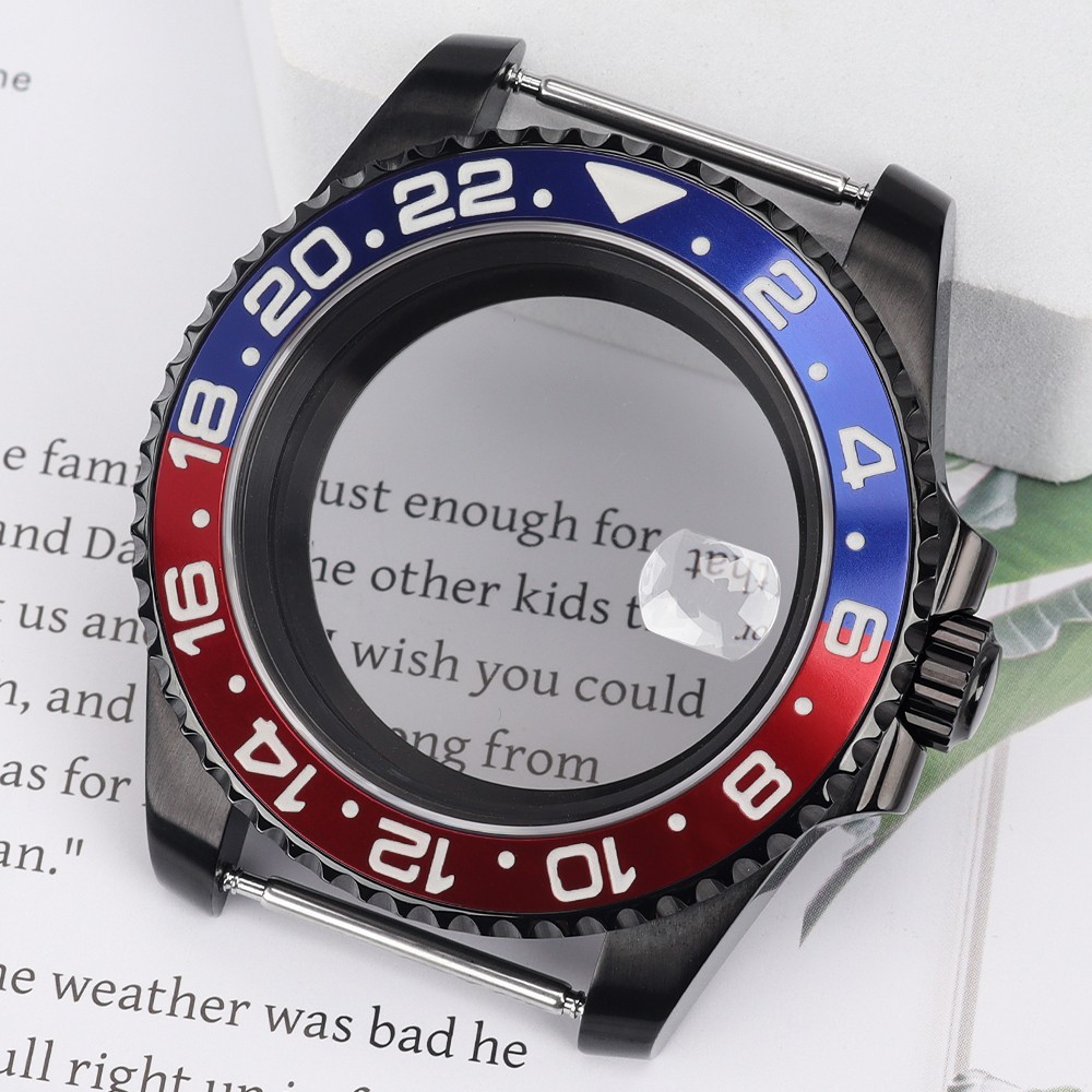 FEIYASHI Pepsi Bezel PVD STAINLESS 40mm Watch Case Sapphire For Seiko NH35 NH36