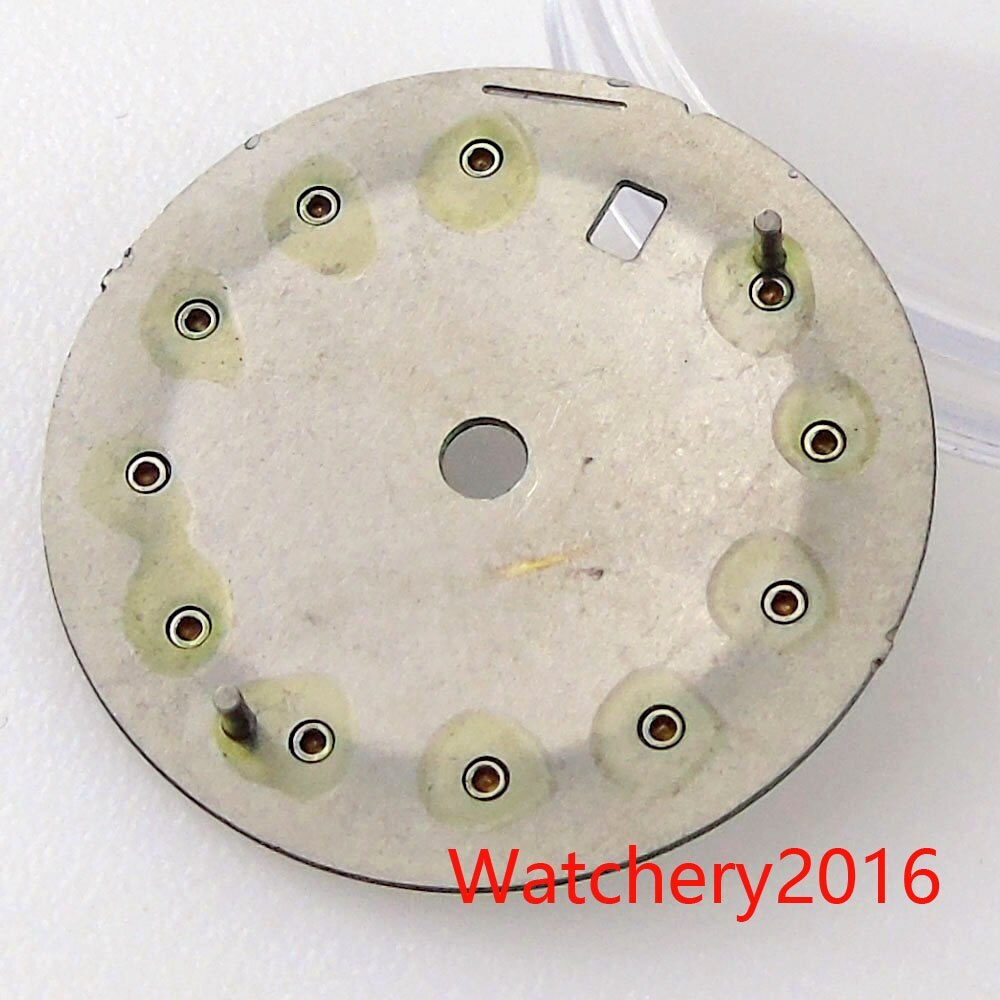 Bliger 20.5MM Green Black Watch Dial Luminous Silver Index Fit NH05 Lady Watch