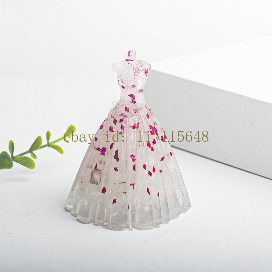 1PC Natural Crystal Wedding Dress Home Decoration Hand Craft Household Supplies
