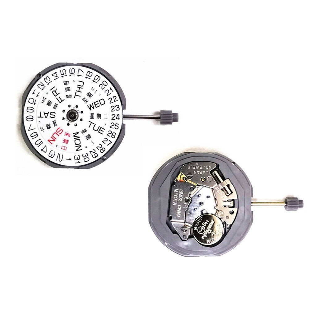 Durable Quartz Watch Movement Sliver 3 Hands Replacement For MIYOTA GM02 GM00