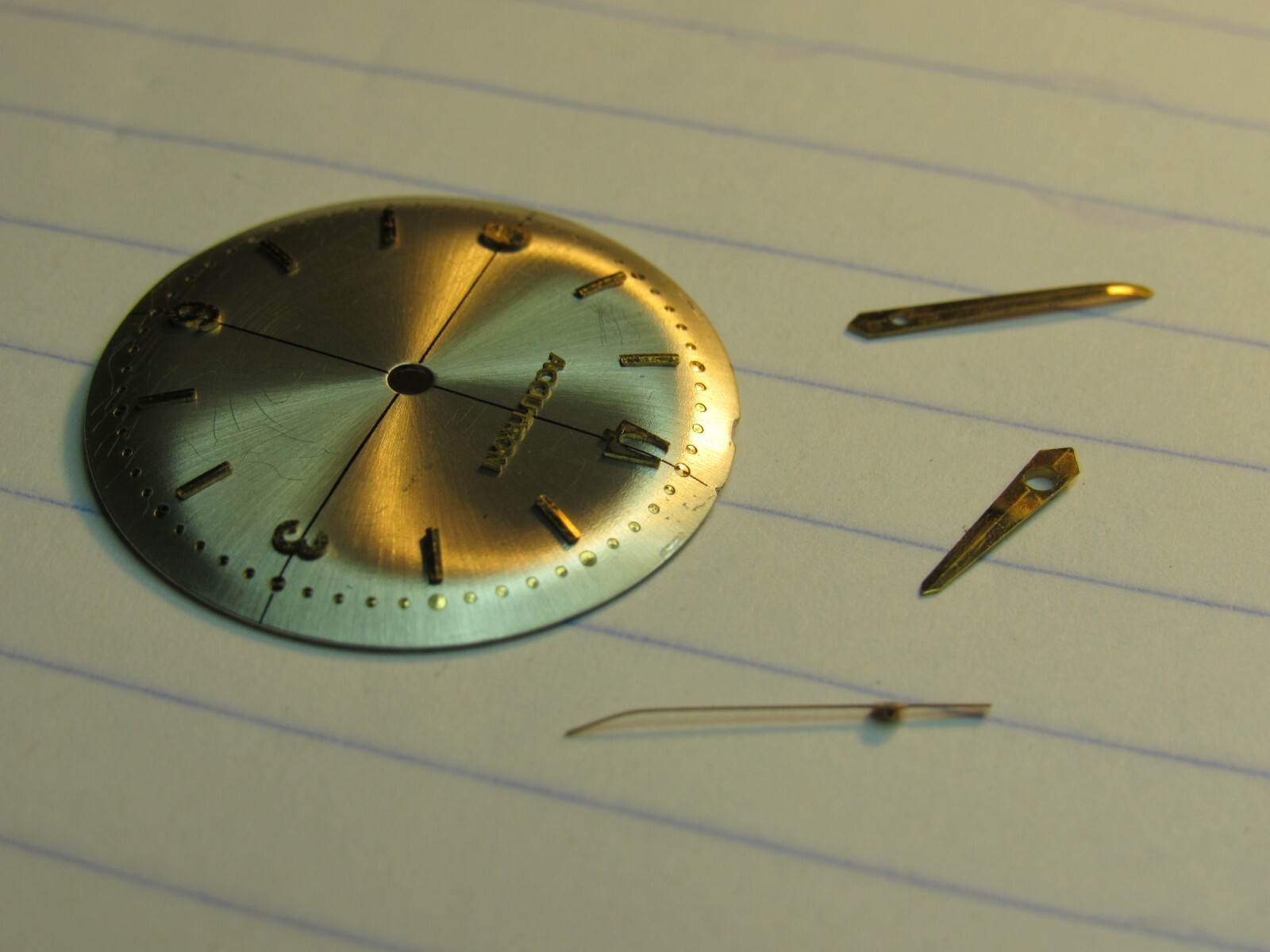 BULOVA ACCUTRON 214 Mens Crosshairs WATCH DIAL & Hand Set 1960s – 1970s (ABC)