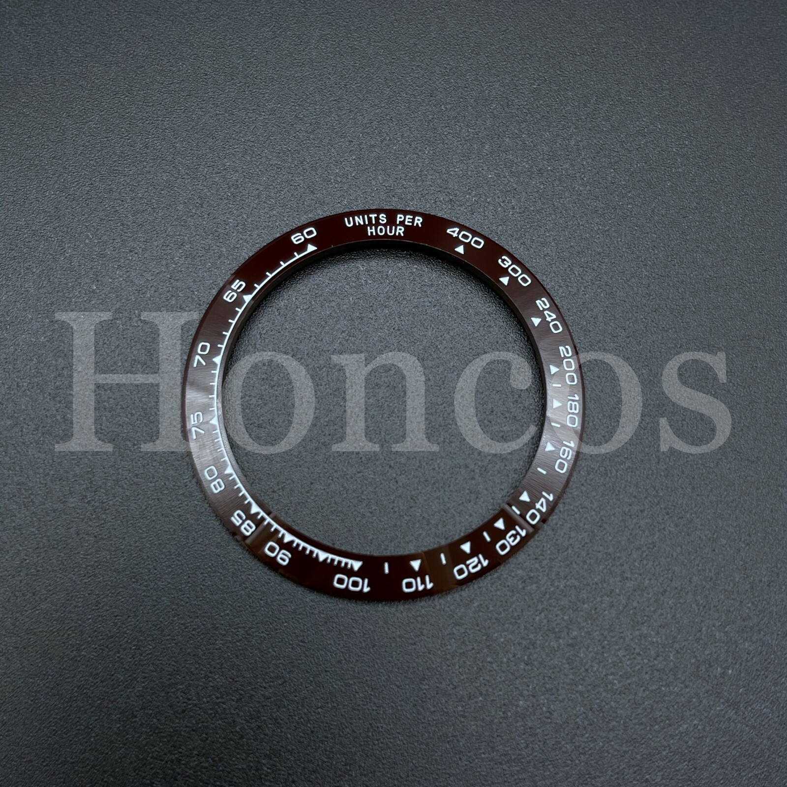 CERAMIC BEZEL FOR ROLEX DAYTONA 16500 16520 116500 116520 BROWN W/WHITE ENGRAVED