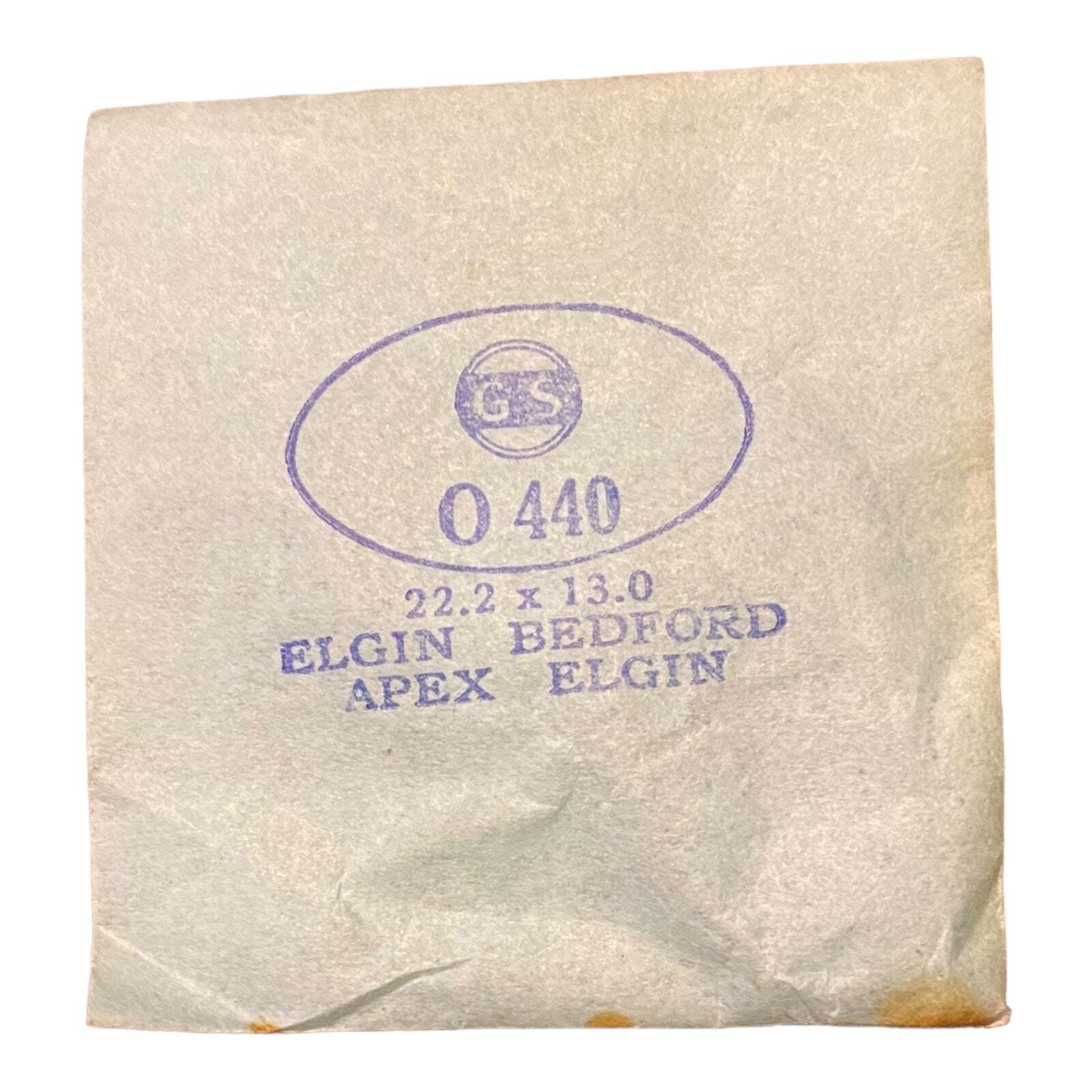 Germanow-Simon Mach (GS) O440 Watch Crystal 22.2×13.0 NOS Part Flexo Elgin