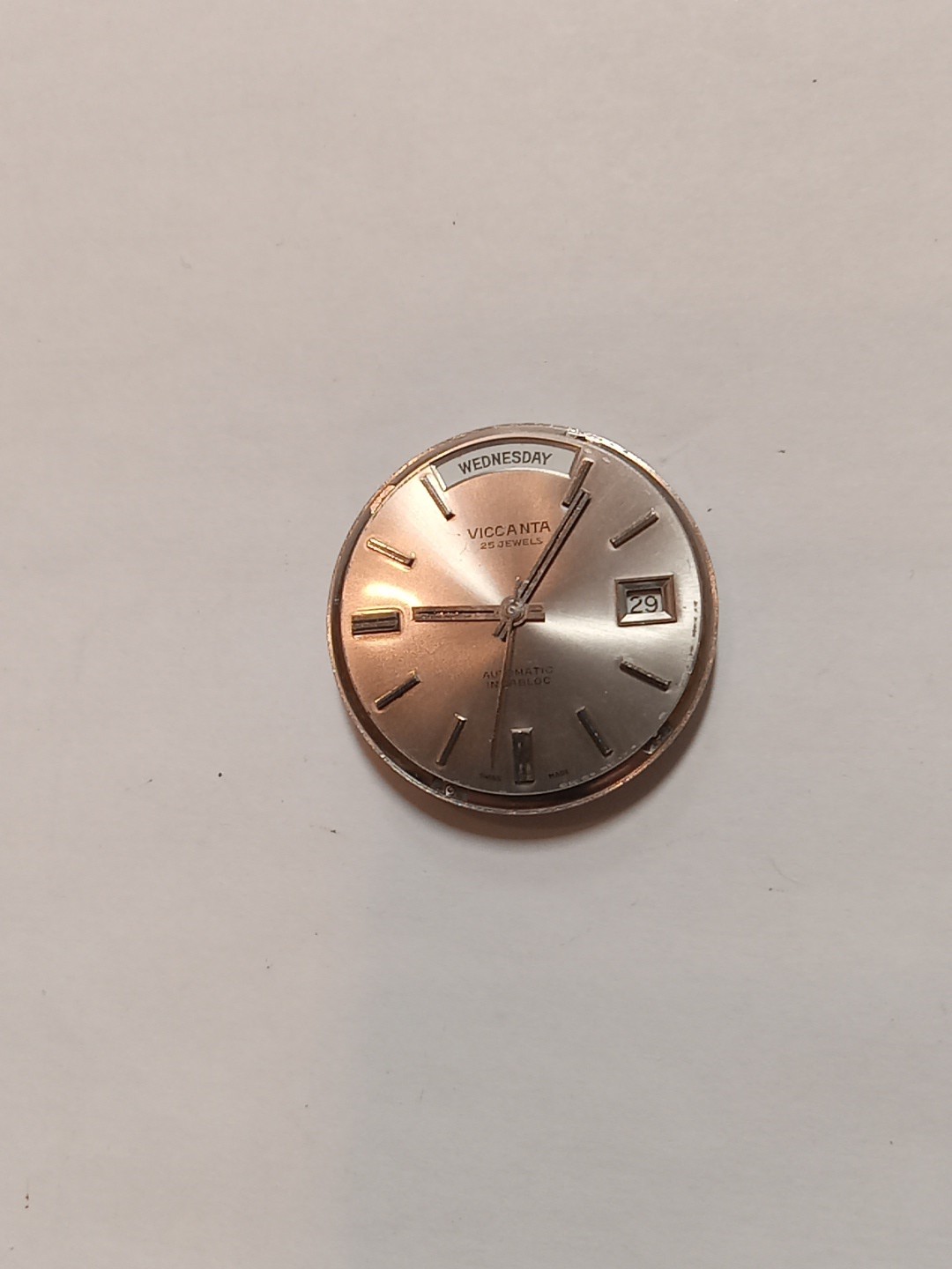 Viccanta Automatic 25 Jewels Calendar D+D Swiss Mens Watch Movement