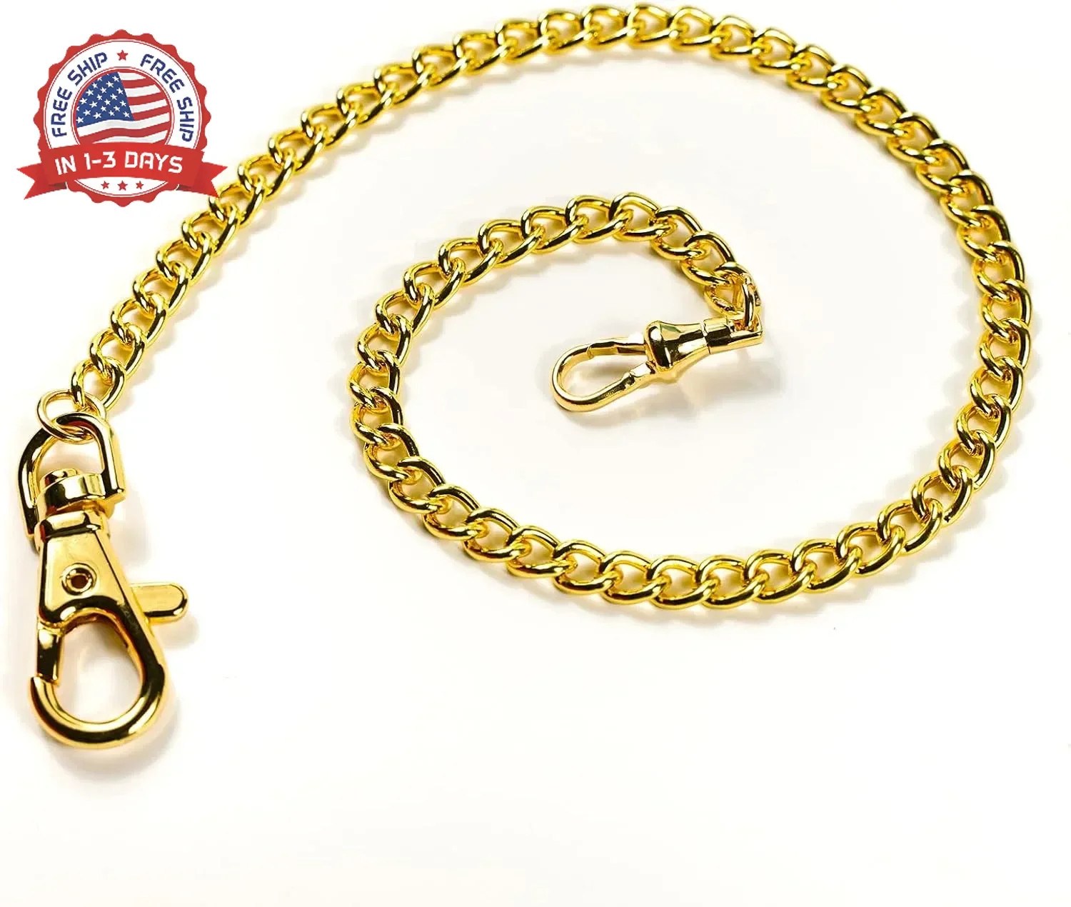 YECSOSS Men’s Pocket Watch Chain Vintage Metal Alloy Chain Albert Vest Chain
