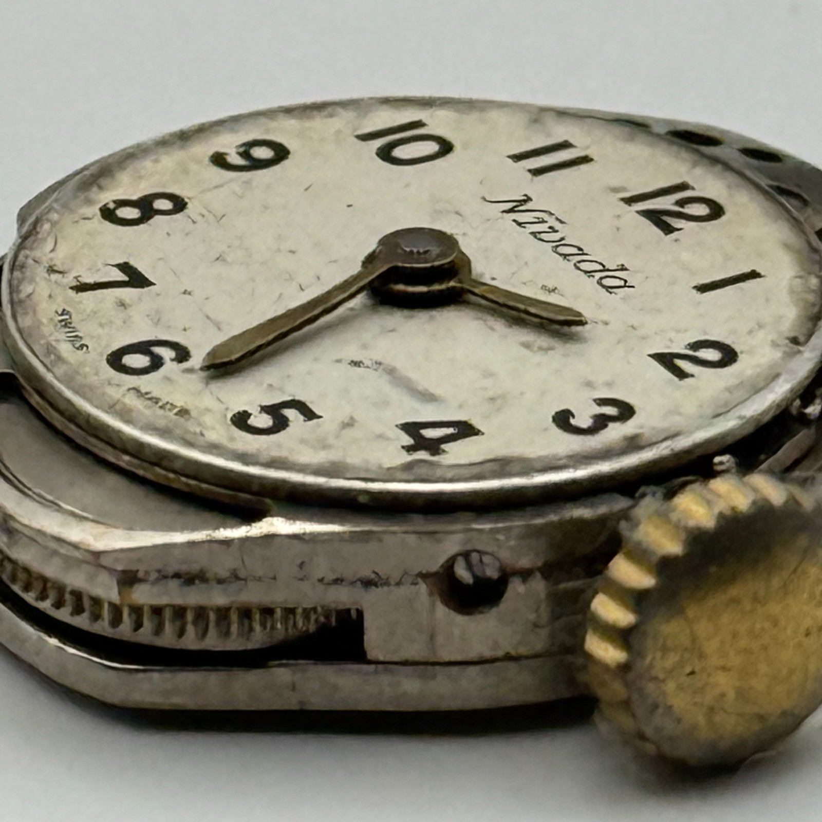 FHF 69-21 Watch Movement Nivada Swiss 17 Jewels Manual Wind Parts Repair 15.3mm