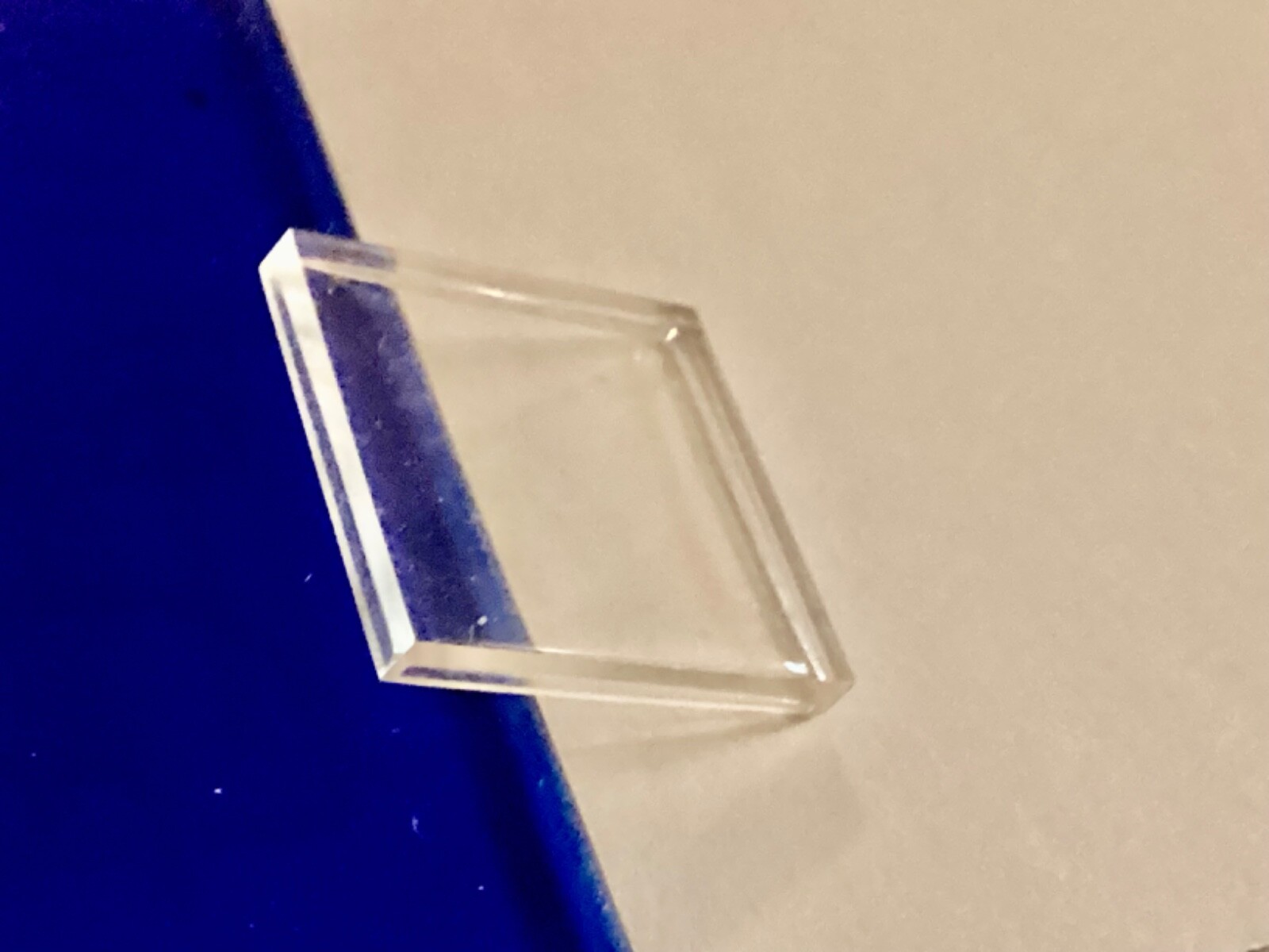 Benrus square acrylic crystal 20.5mm diameter 2.4mm thick